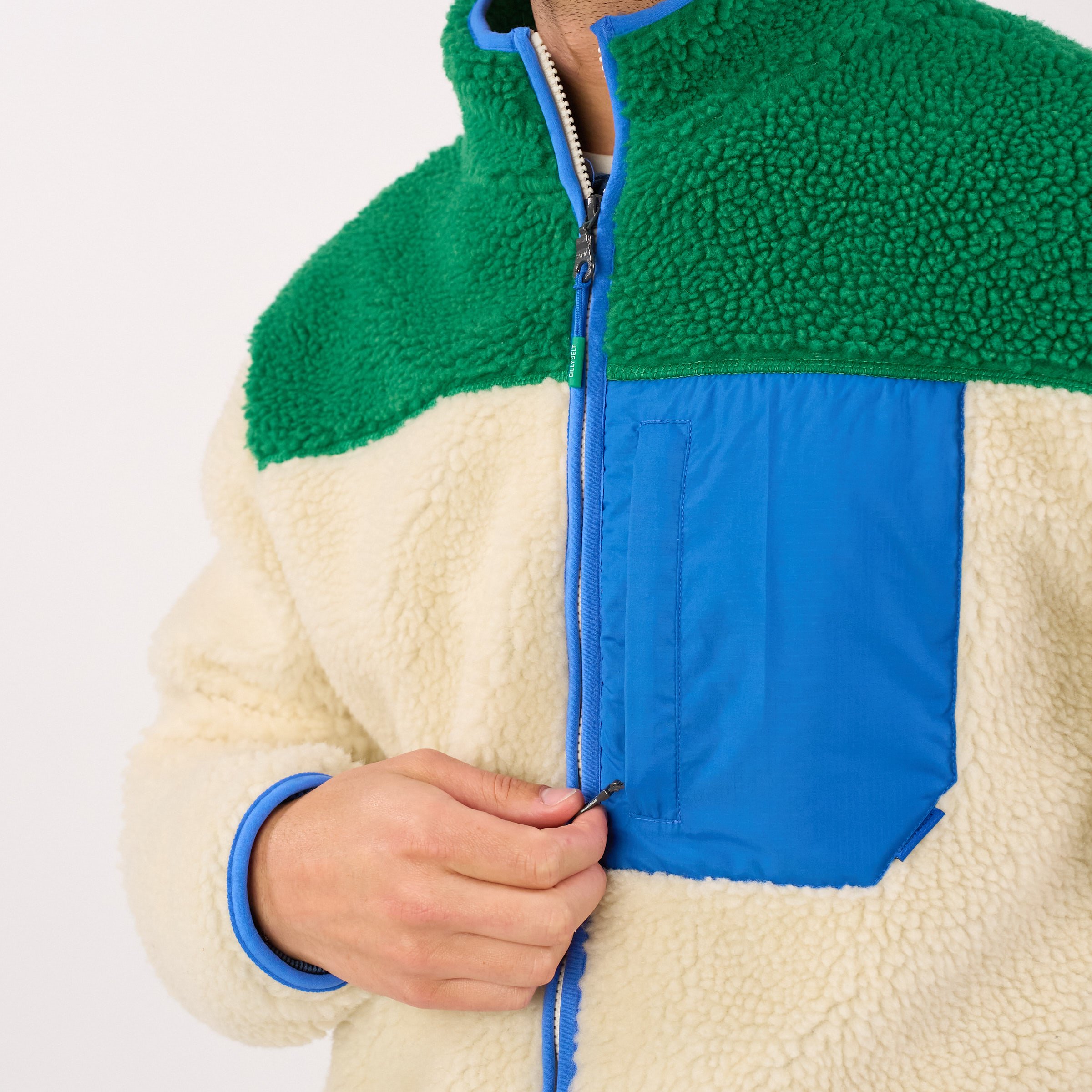 Sherpa zip-up jacket | Beige BILLYBELT Men