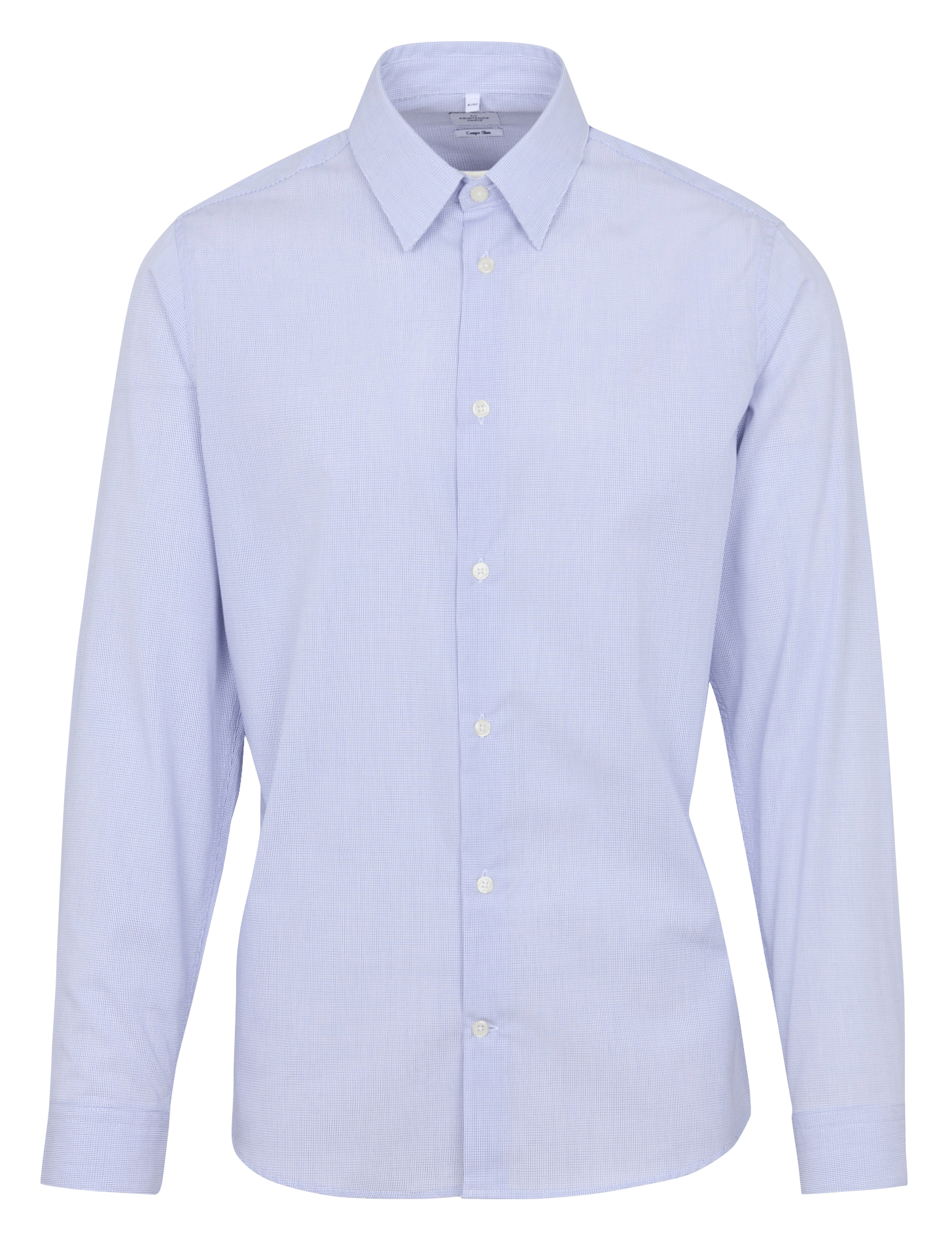 Katoenen blouse met klassieke kraag AU PRINTEMPS PARIS Blauw