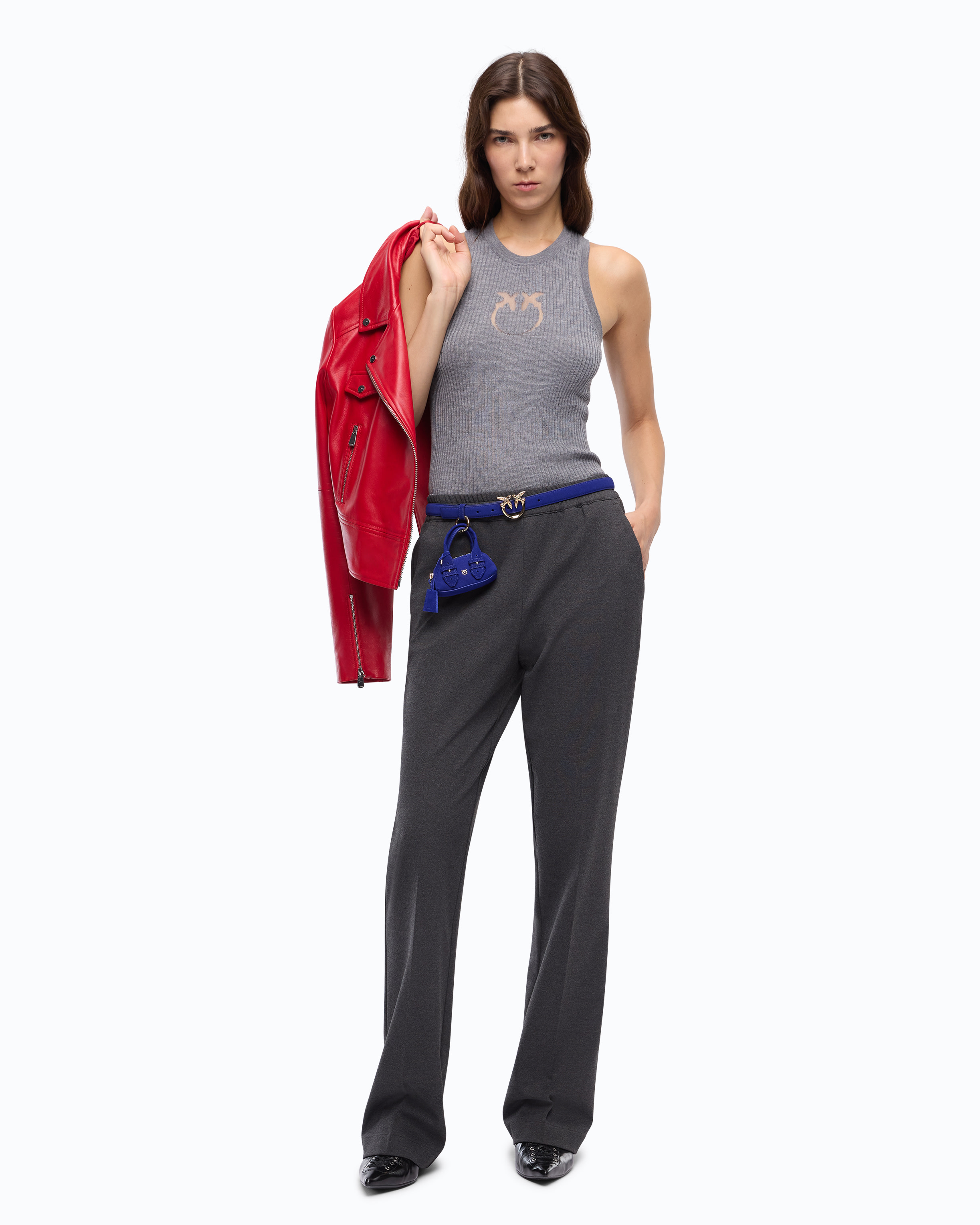 Baggy trousers with elasticated waist PINKO Grey
