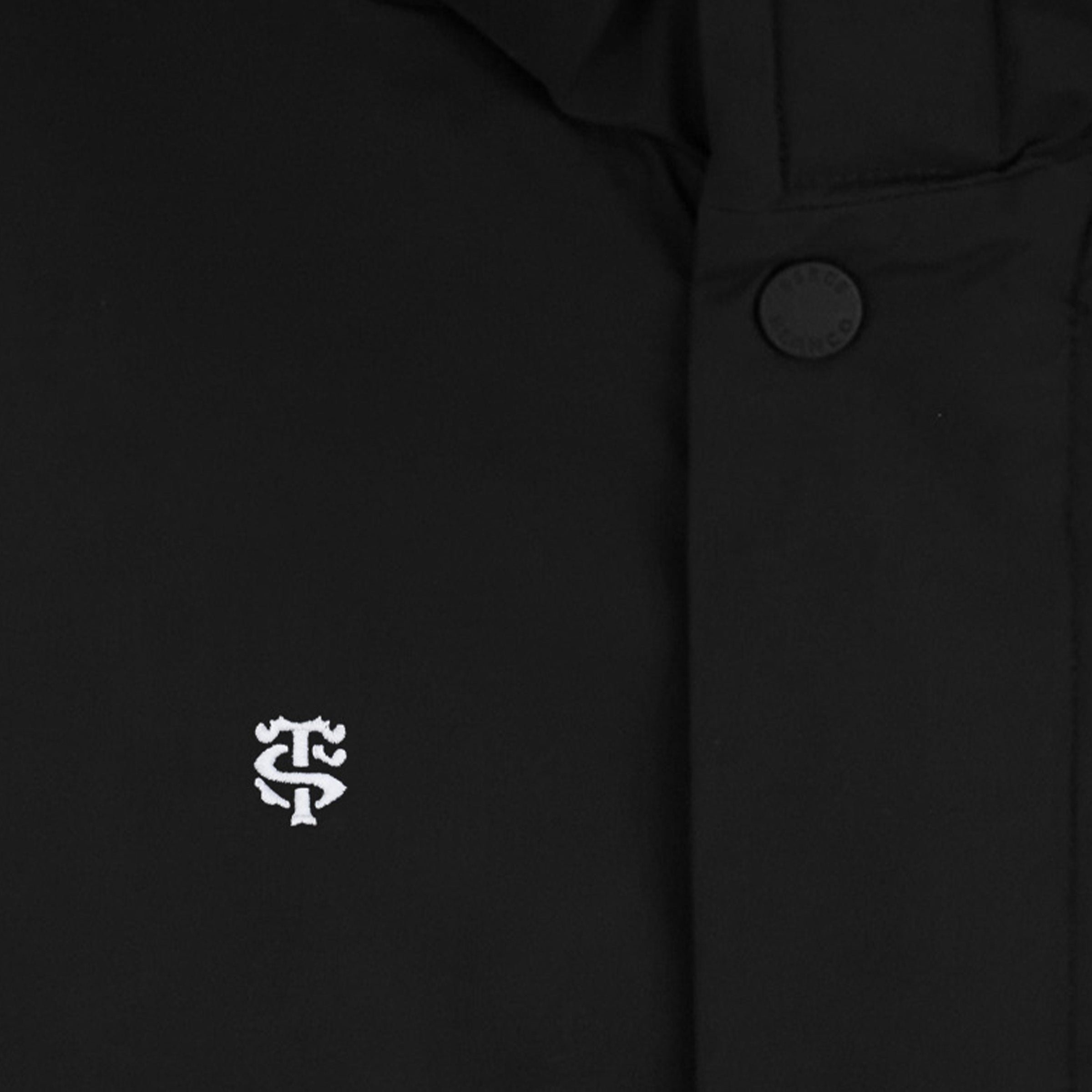 Mid-length waterproof hooded parka SERGE BLANCO Black