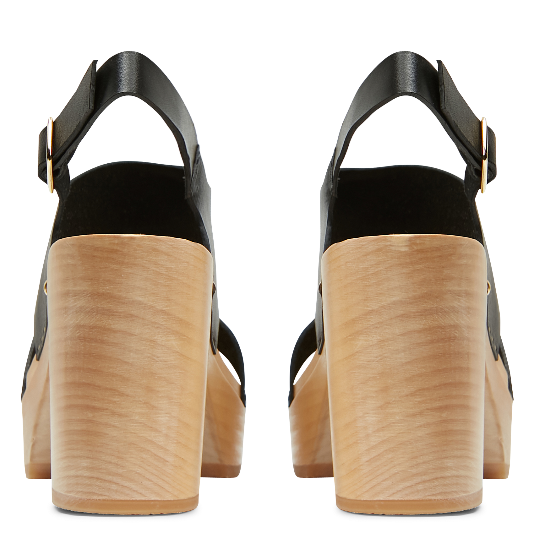 Sabots à talon en cuir de vachette SABOTS YOUYOU Noir