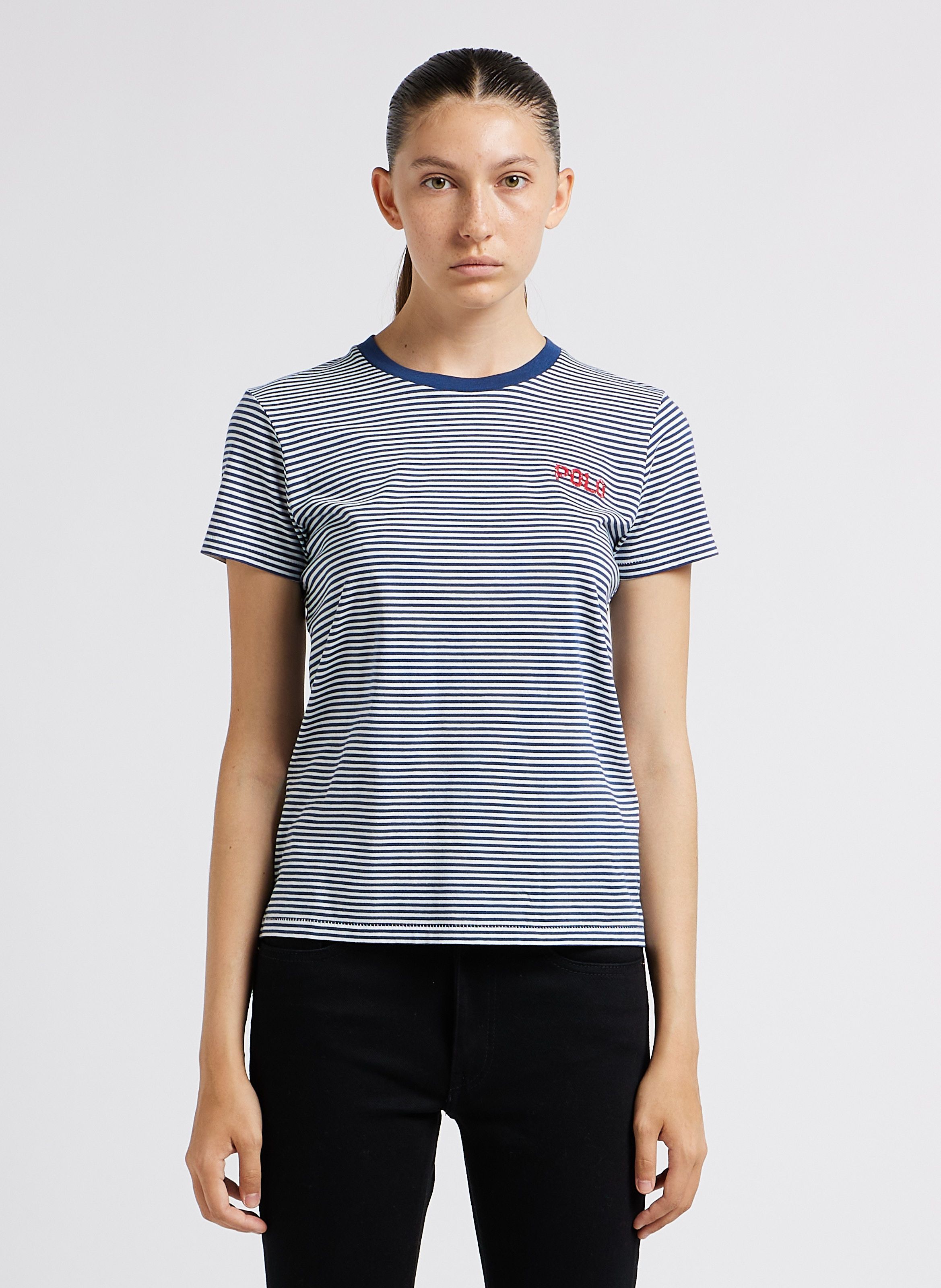 Tee shirt rayé cheap bleu et blanc femme