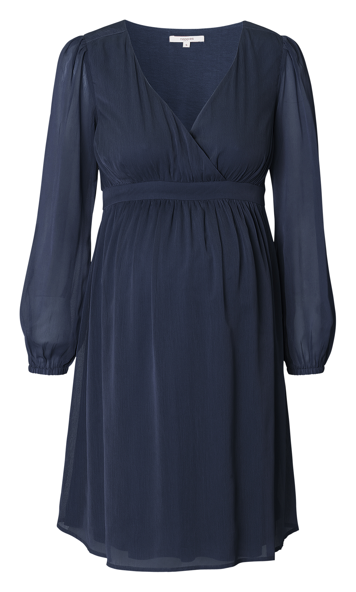 Korte overslagjurk van crêpe NOPPIES Blauw