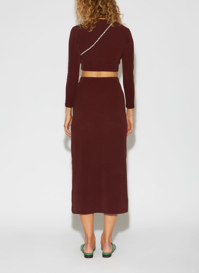 Straight round-neck top ROSEANNA Red
