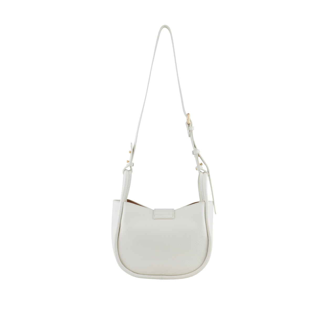 Leather clutch bag POURCHET White
