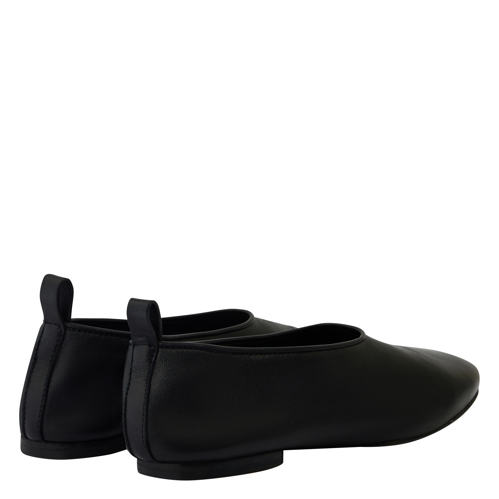 Leather ballerina flats SOEUR Black