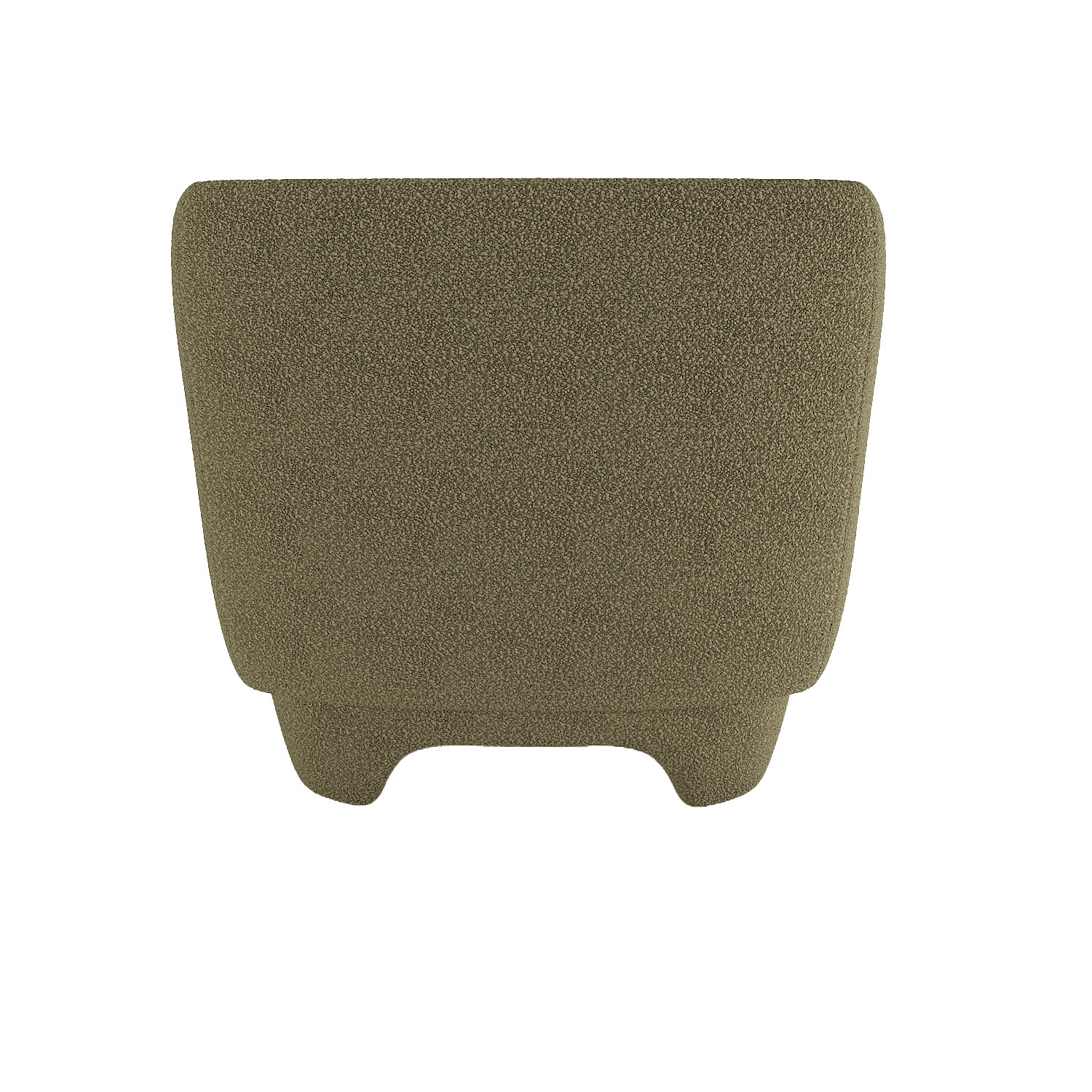 NOA - Khaki green bouclé wool armchair POTIRON PARIS Green