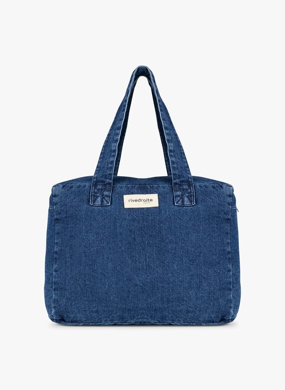 Cotton denim weekend bag Blue Rive droite paris Women Place