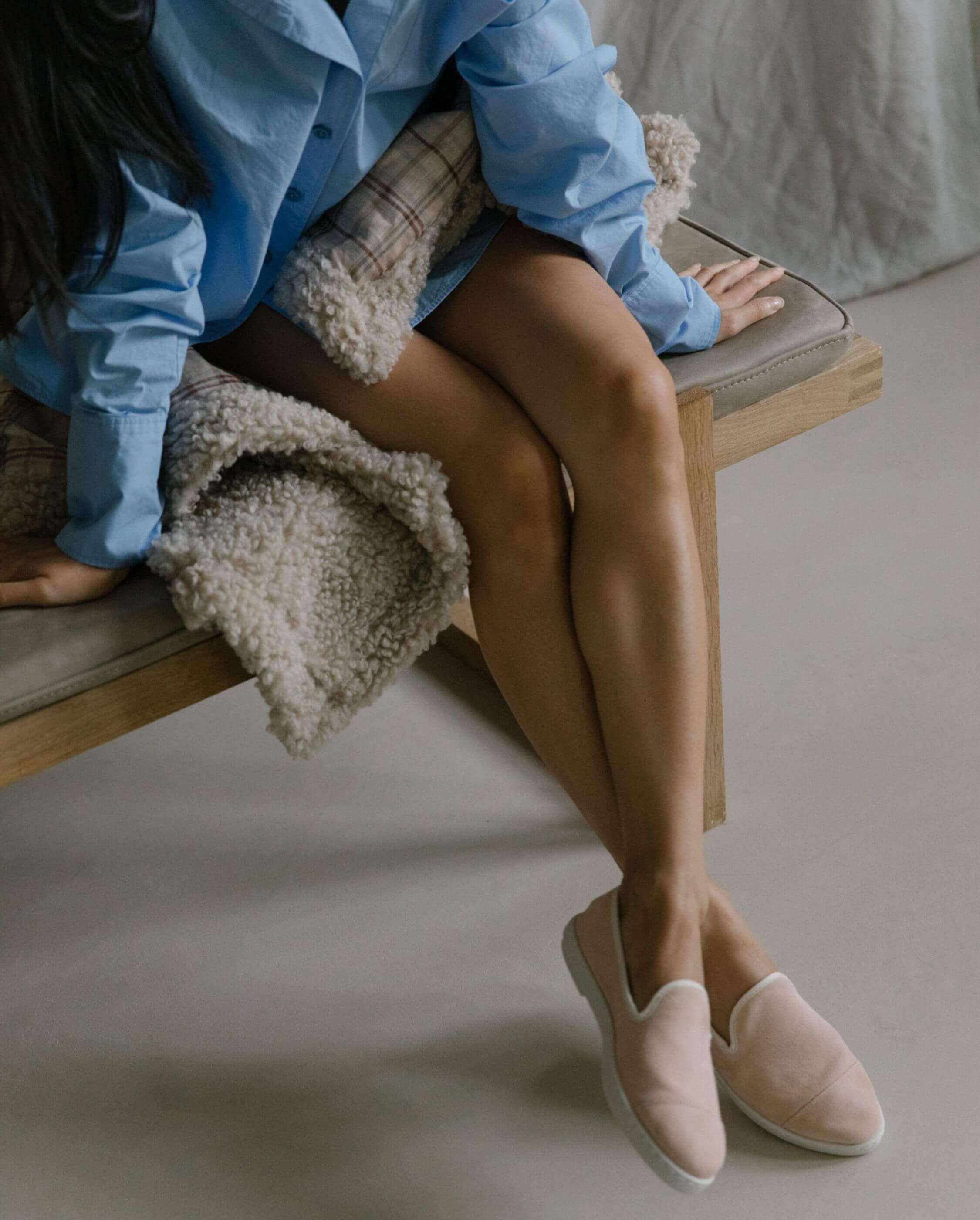 Women's leather slipper, pink ANGARDE Pink