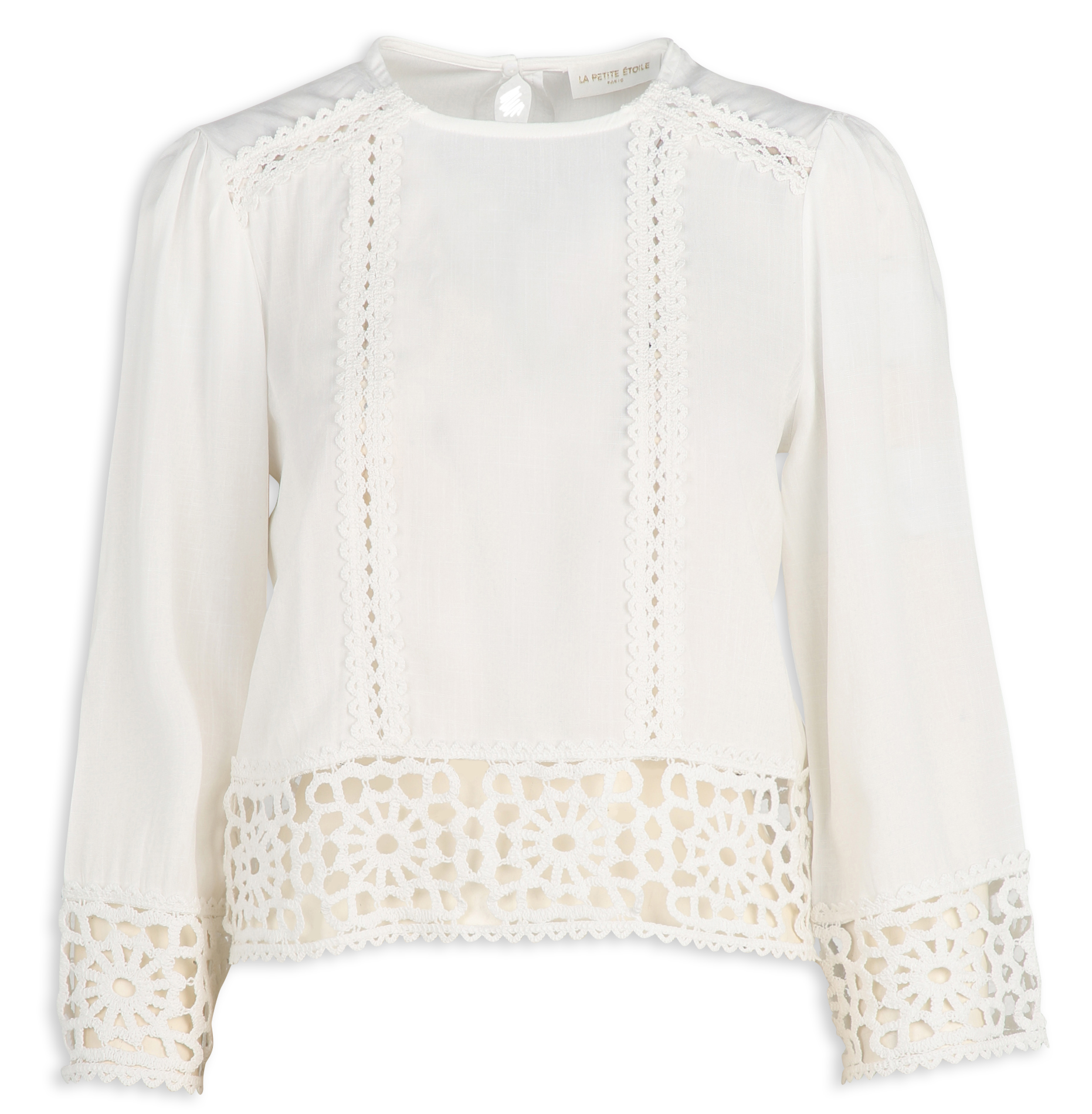 Blouse met ronde hals TEVY Blanc