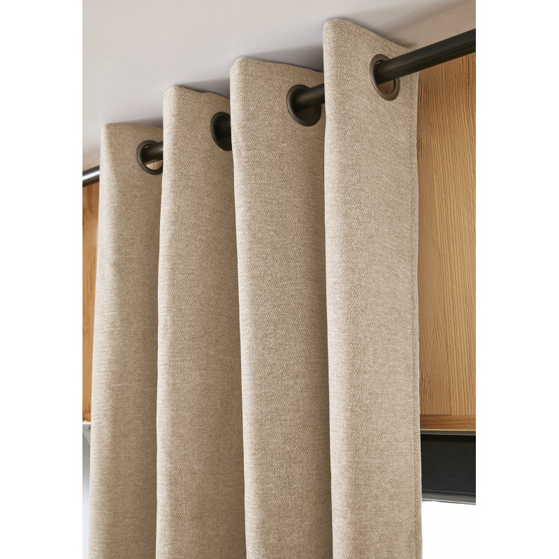 Blackout and Thermal Curtains L'EFFET PAPILLON Beige