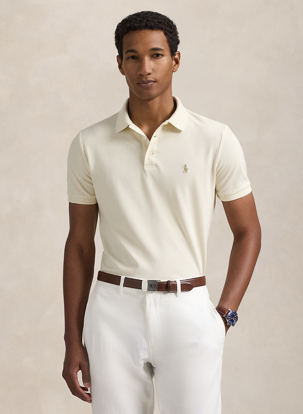 Polo slim-fit en coton mélangé POLO RALPH LAUREN