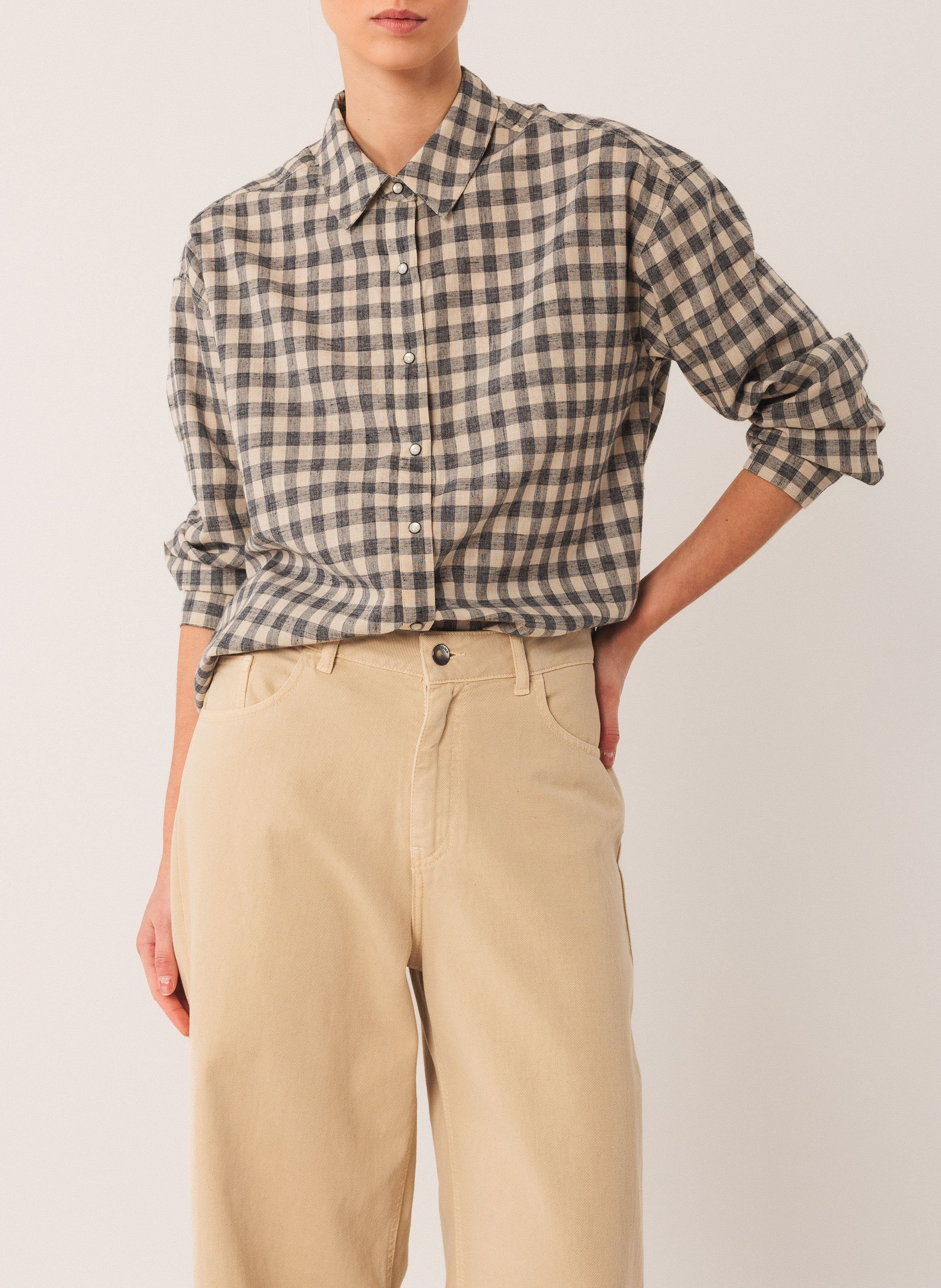 Checked button-up shirt INDI & COLD