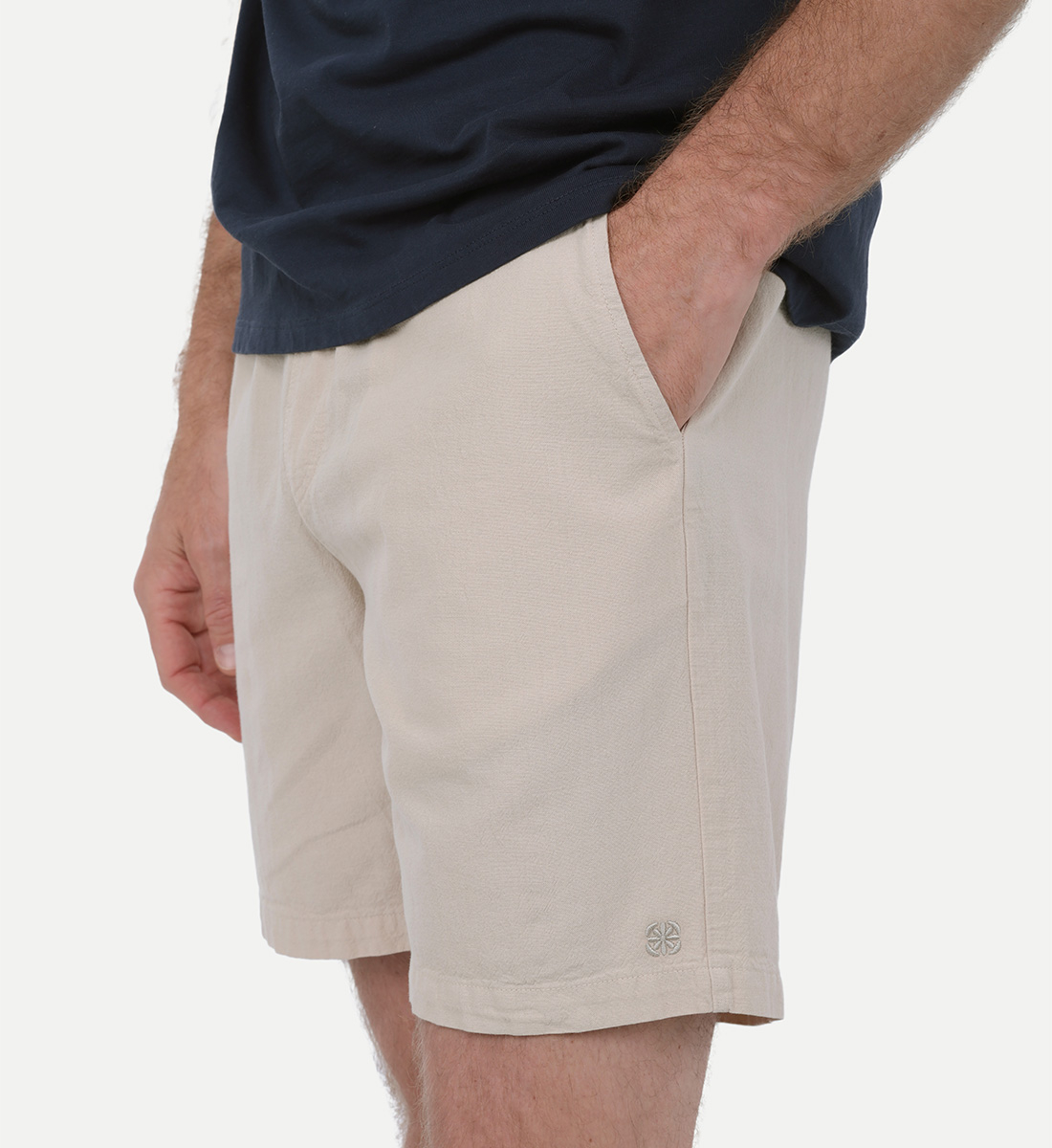 Short in beige cotton and linen GILI'S Beige