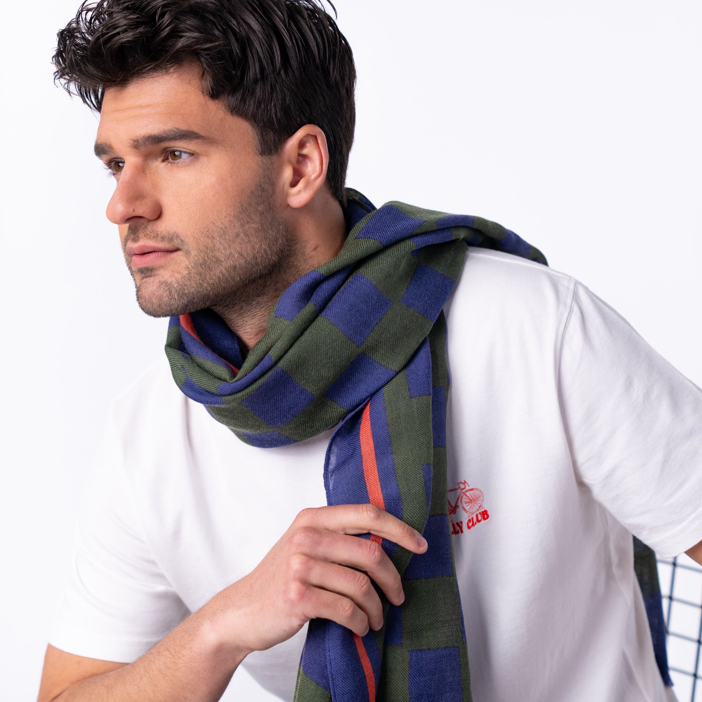 Floaty wool scarf BILLYBELT Blue