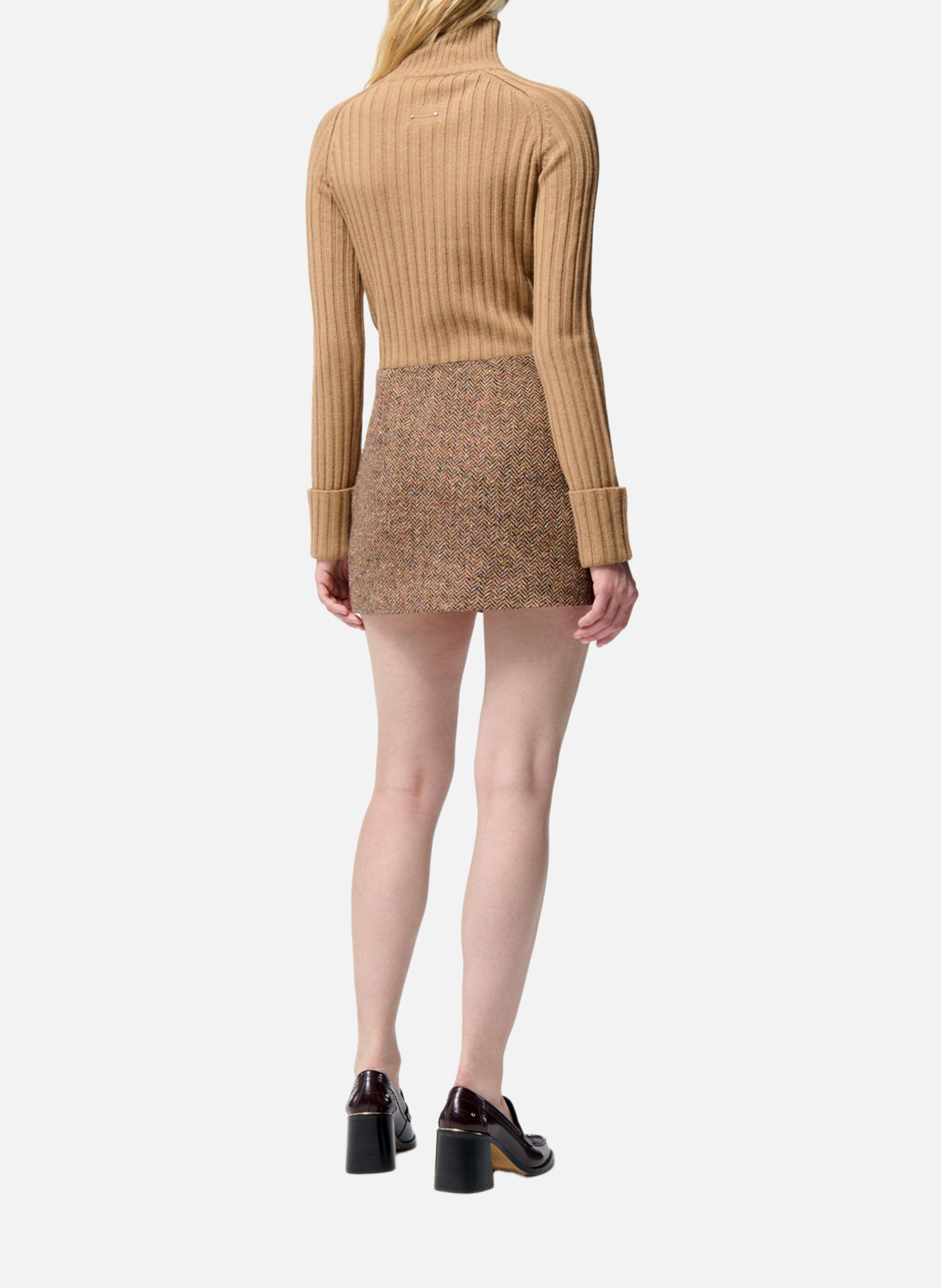 Jupe courte en laine mélangée VANESSA BRUNO Multicolore