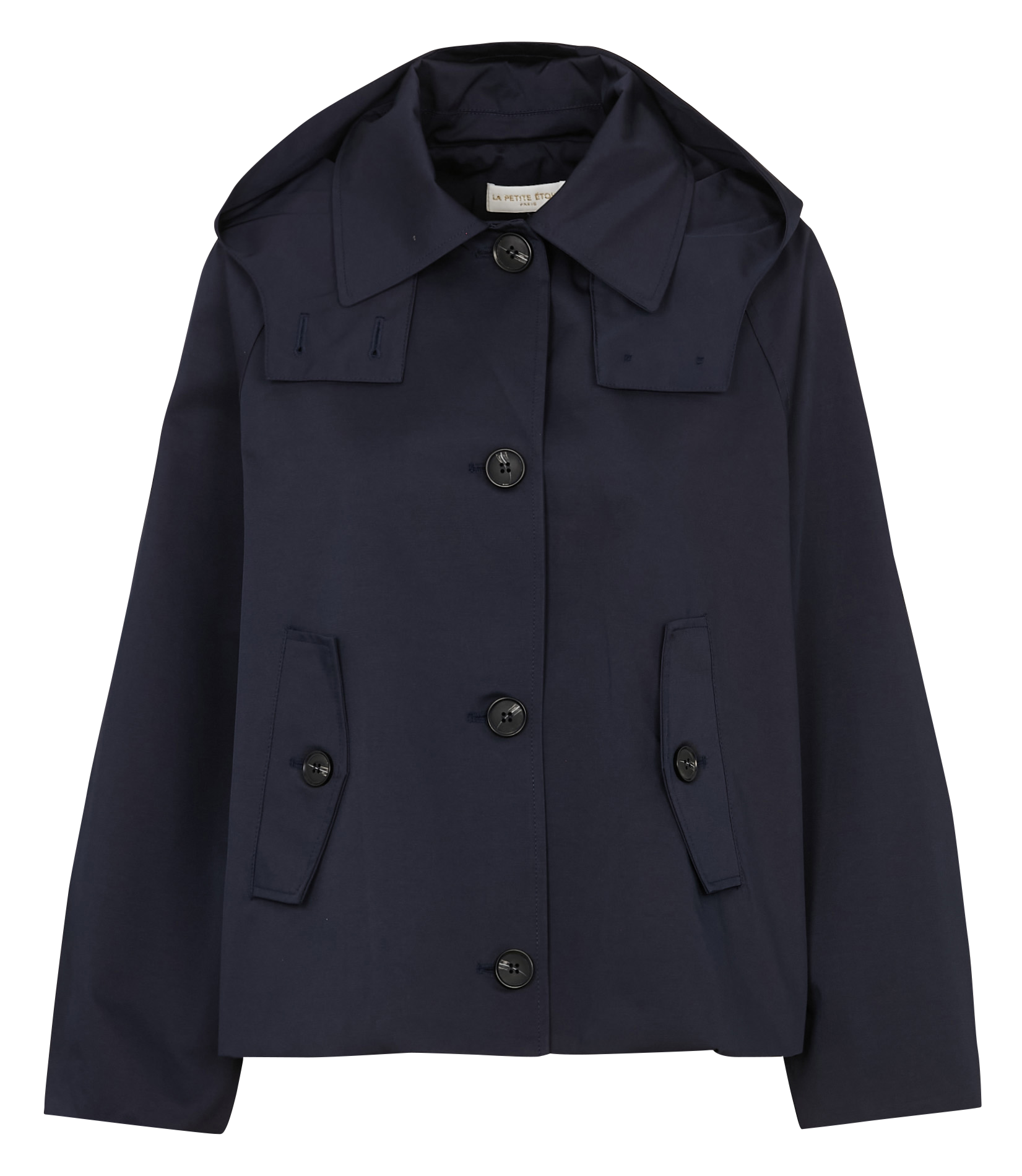 Parka courte trapèze unie LA PETITE ETOILE Bleu