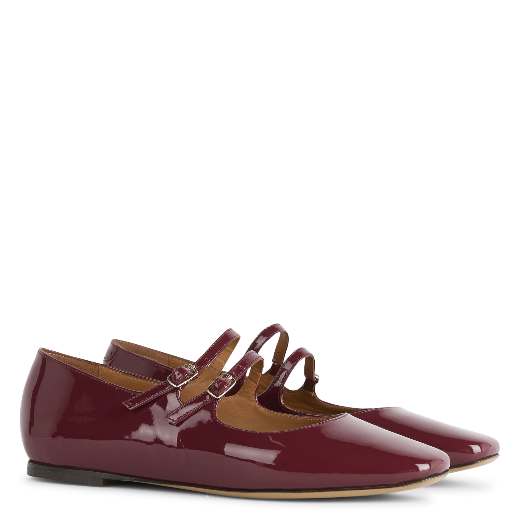 Leather mid-calf boots with pointed toe RIVECOUR Red