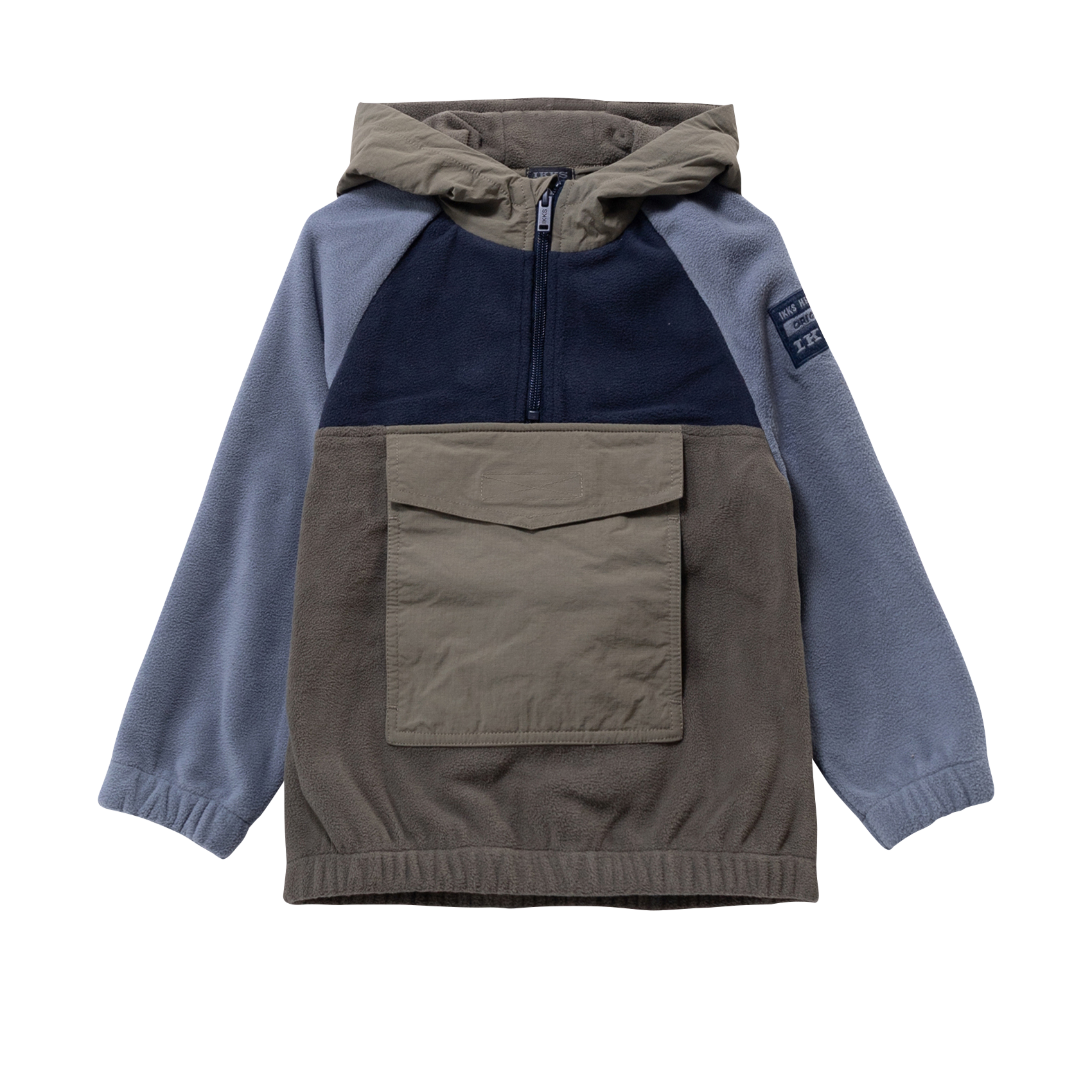 Sweat à capuche en polaire IKKS JUNIOR Kaki