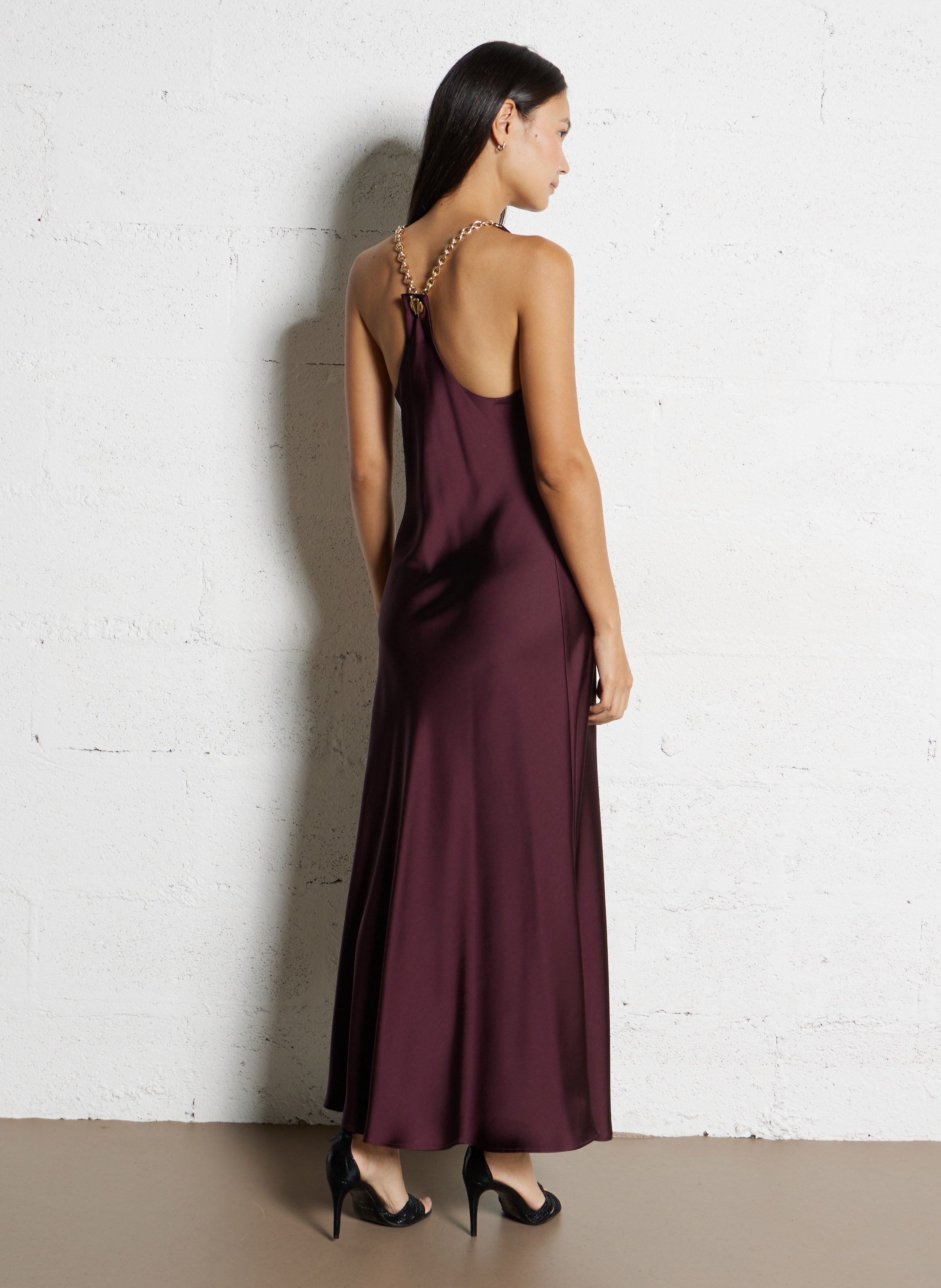 Lange jurk met ronde hals IMPERIAL Purple