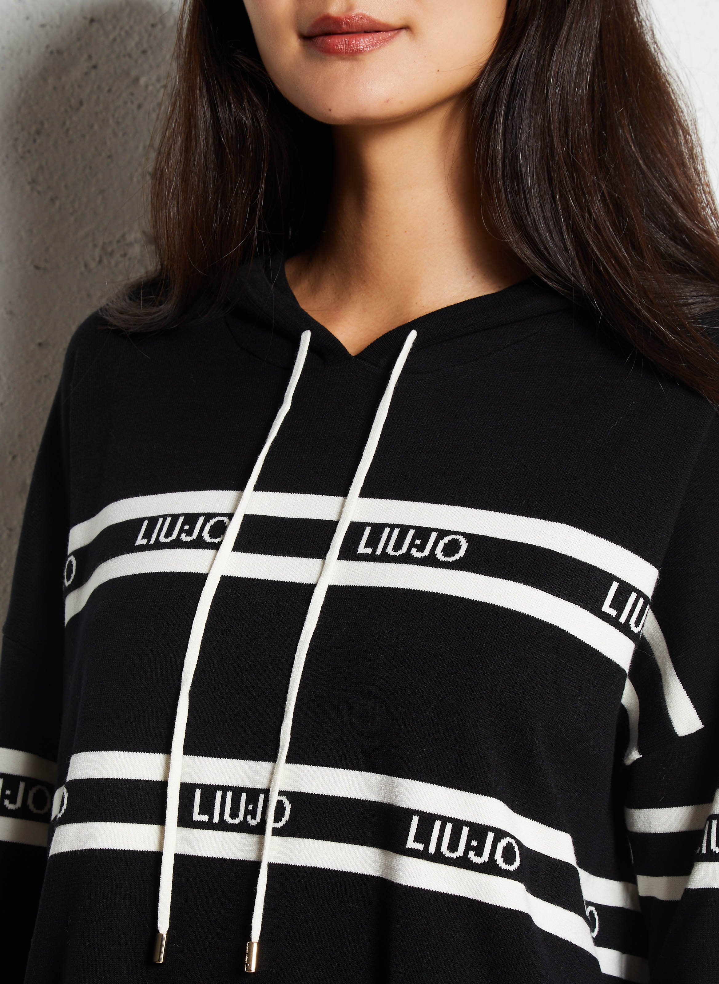 Pull à capuche oversize LIU JO Noir