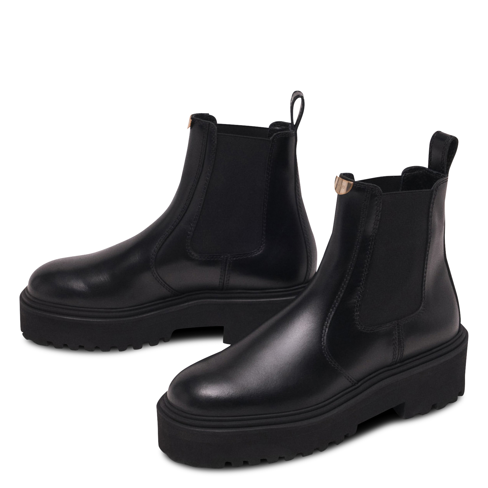 Bottines en cuir MAJE Noir