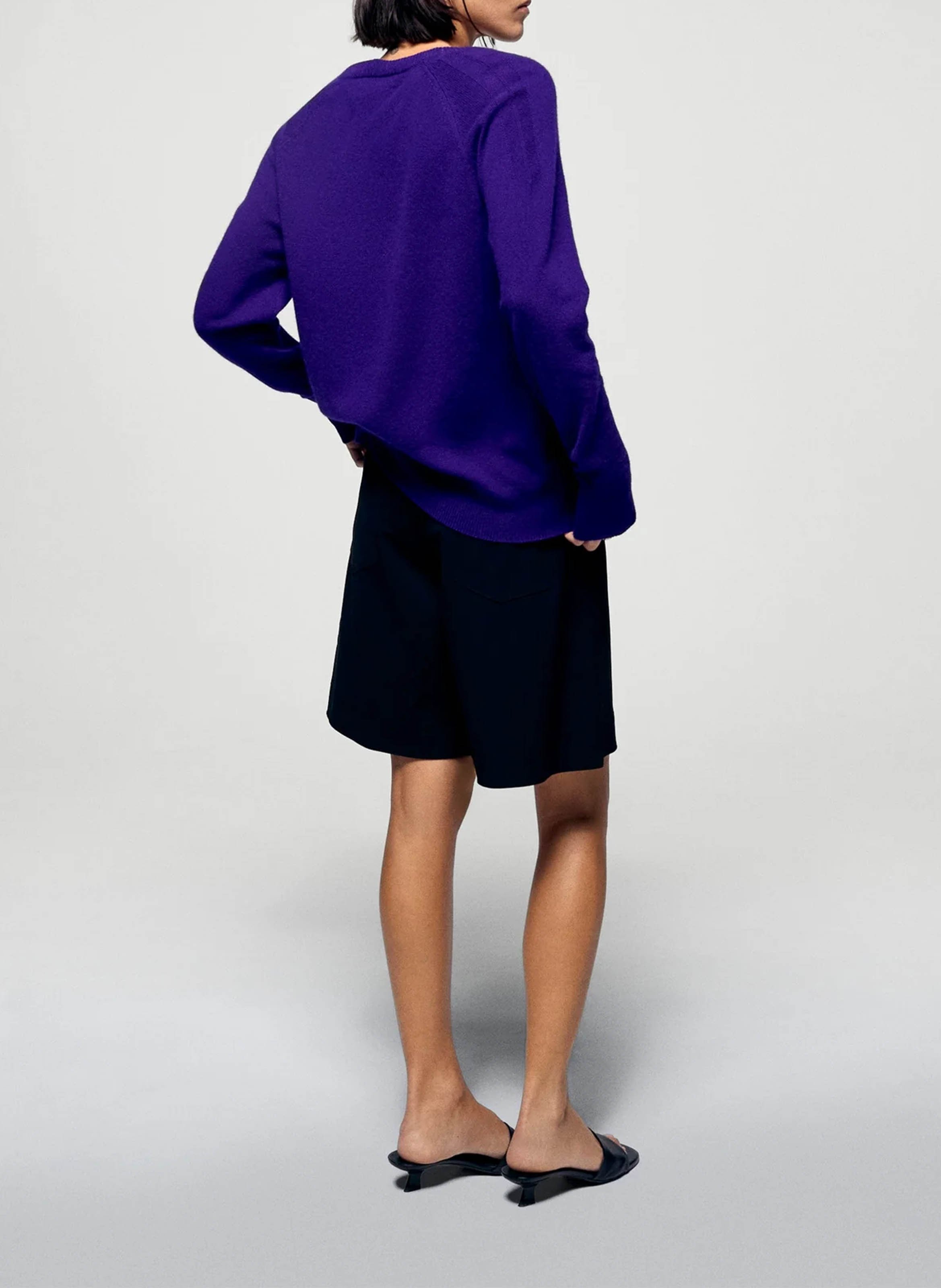 V-neck oversized cashmere sweater FROM FUTURE Purple
