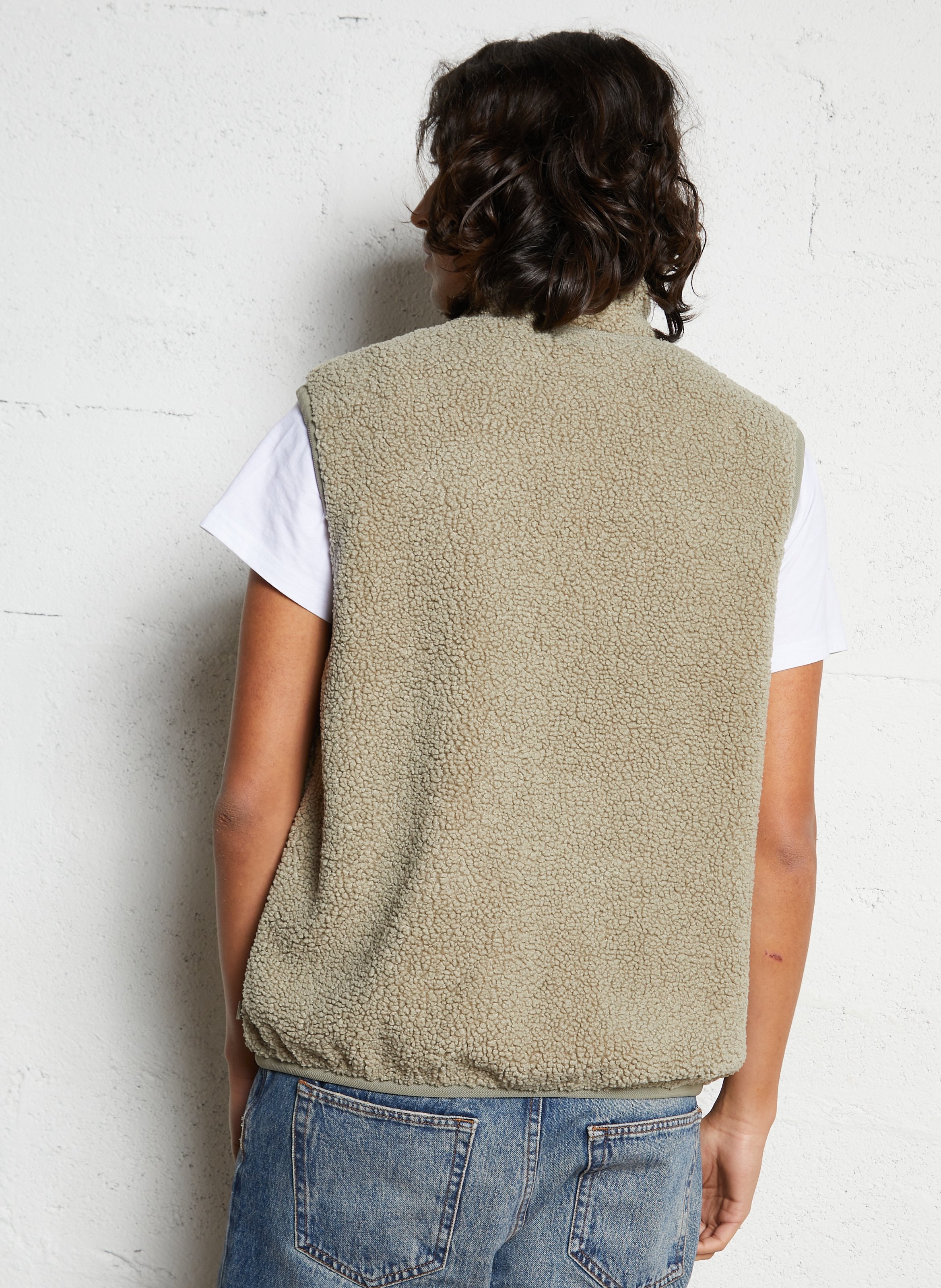 Gilet droit en sherpa K-WAY Vert