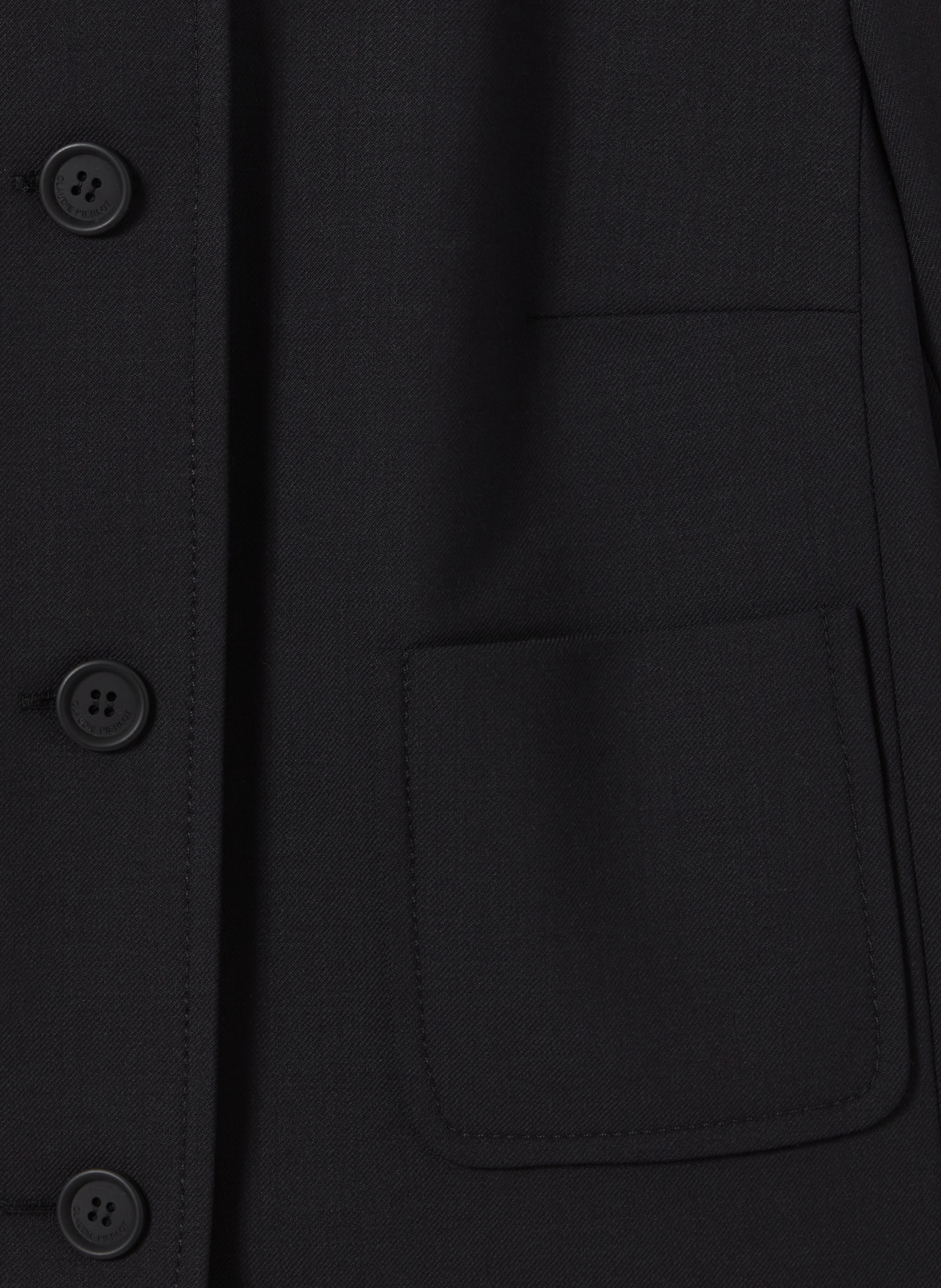 Veste col classique en laine mélangée  CLAUDIE PIERLOT Noir