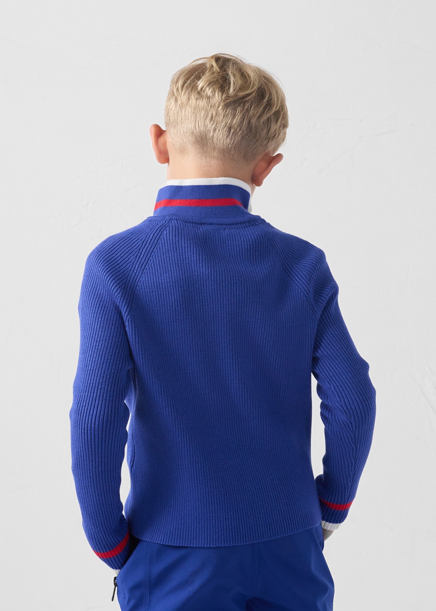 Ribbed high neck sweater JOTT Blue