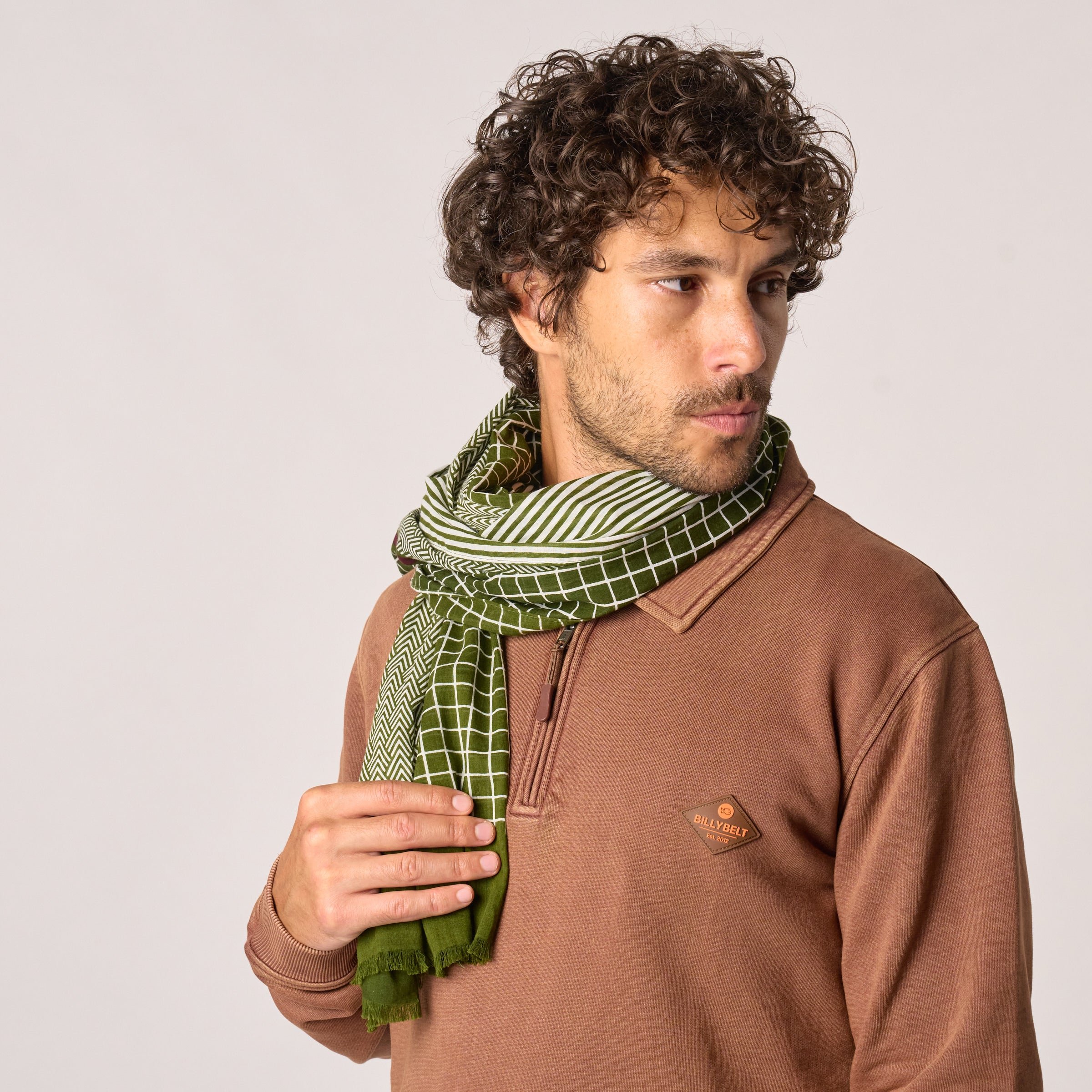 Organic cotton scarf Green