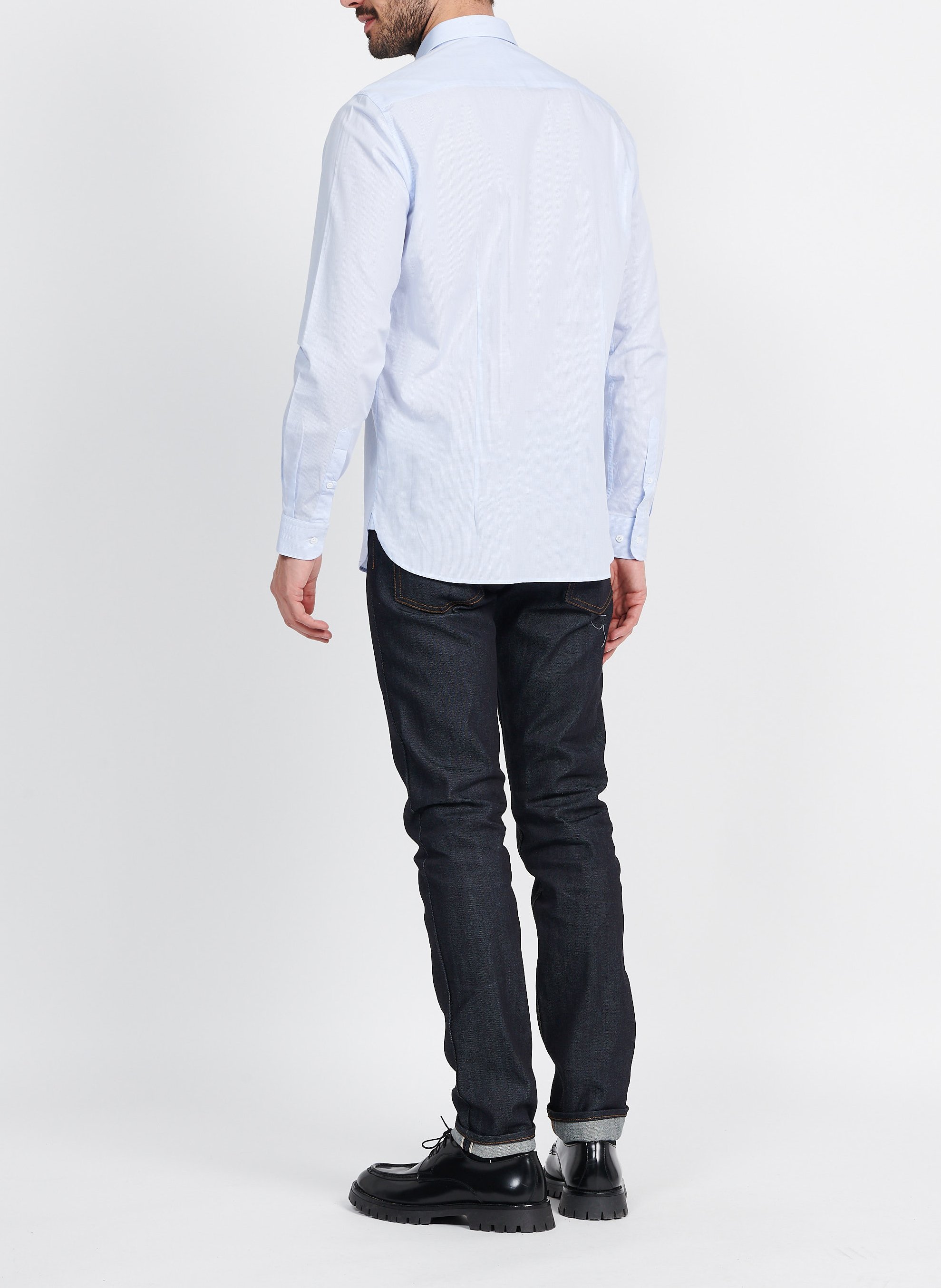 Cotton shirt with classic collar ATELIER PRIVE Blue