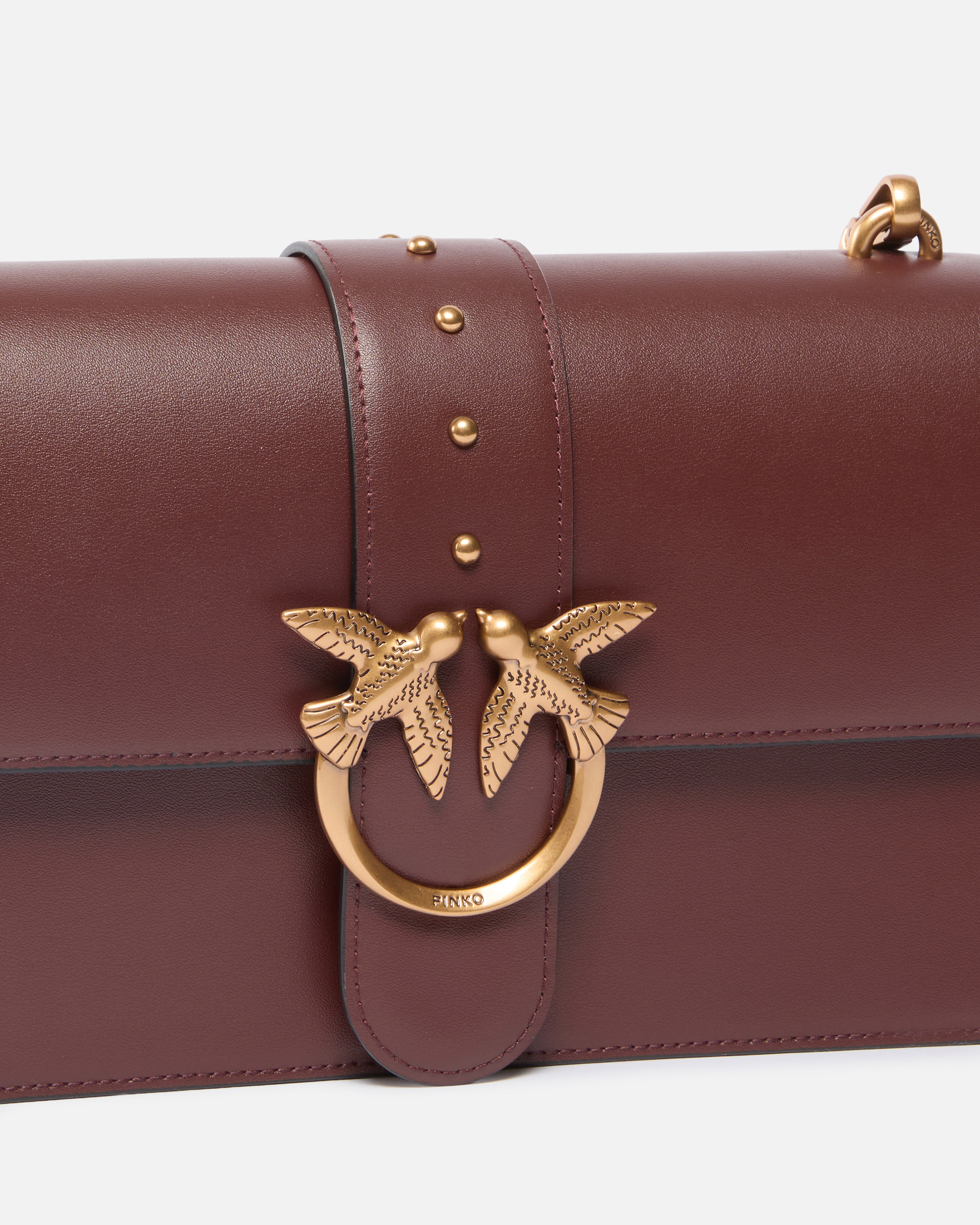 Medium Love Bag One leather handbag PINKO Golden