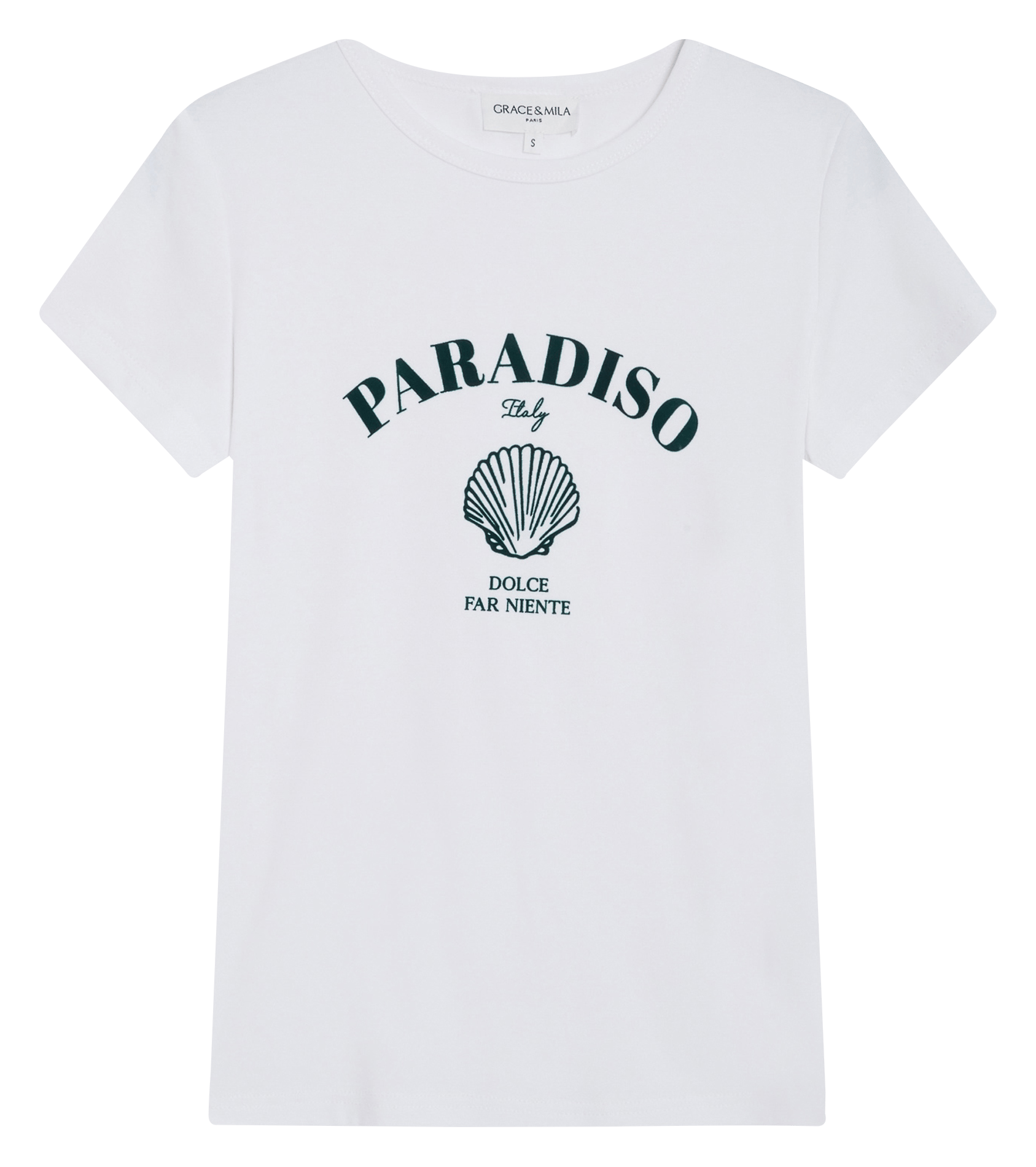 Gestreept T-shirt in marinelook met lange mouwen GRACE ET MILA Groen