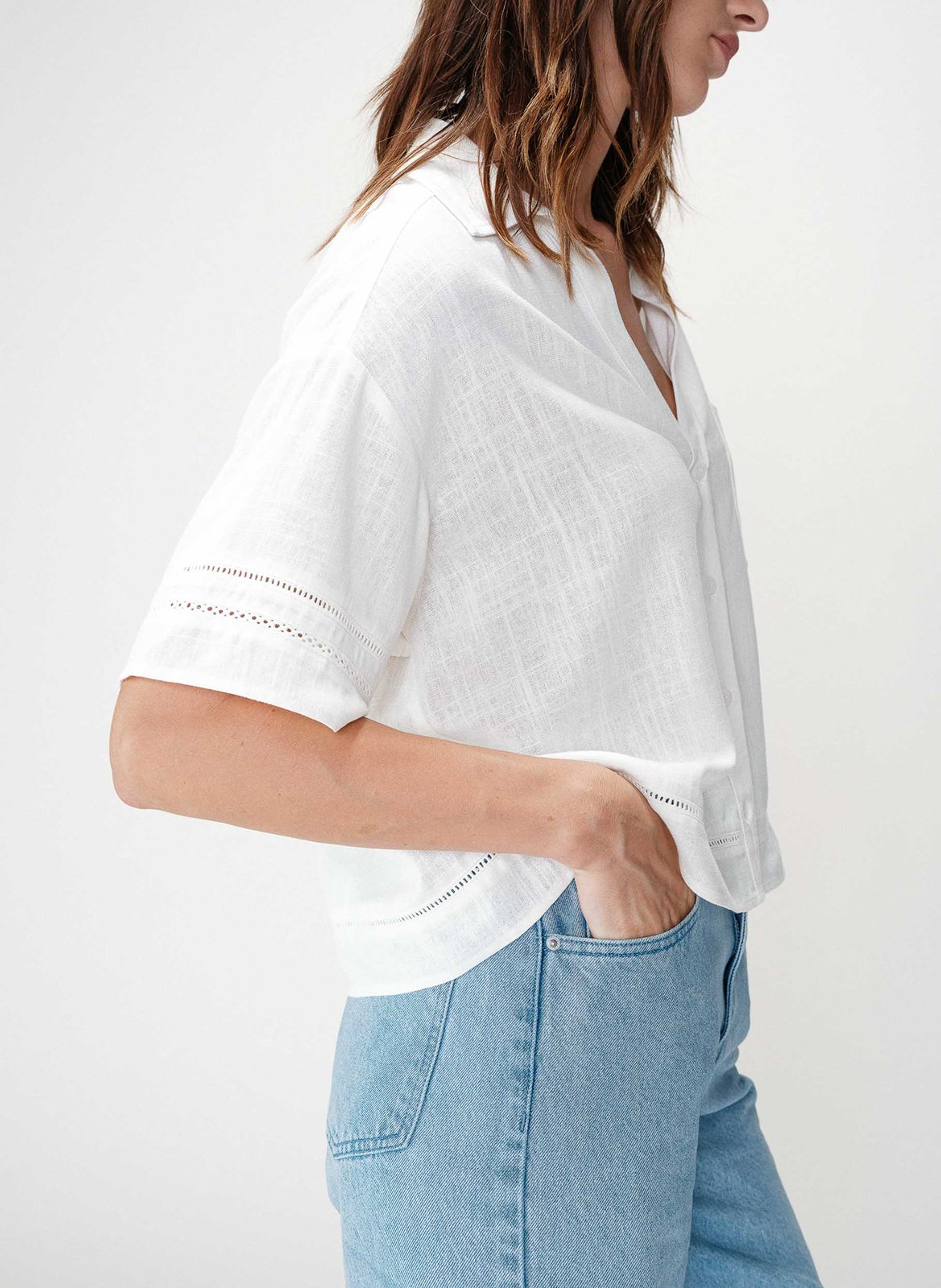 Chemise col classique GRACE ET MILA Blanc