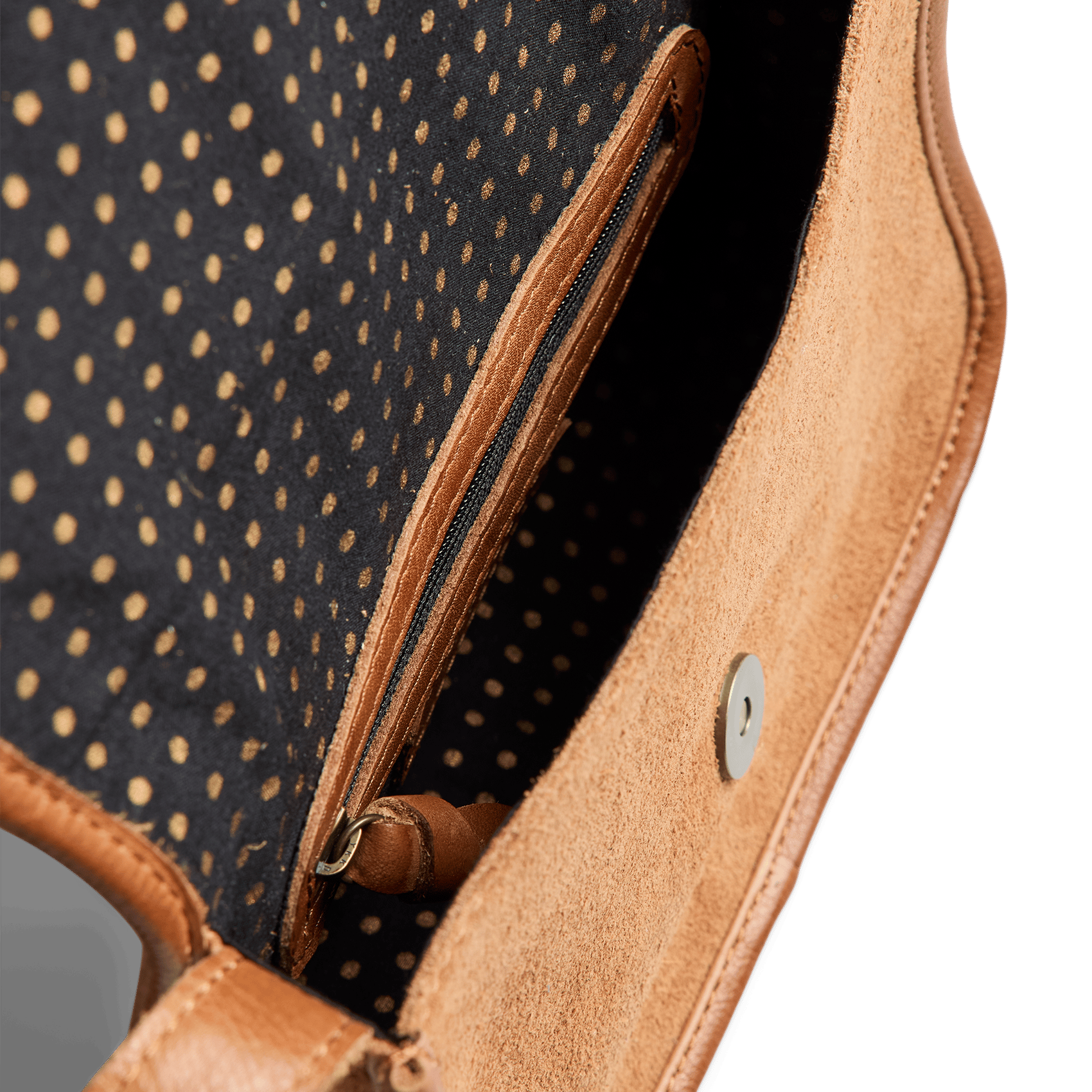 Leren clutch PIECES Bruin