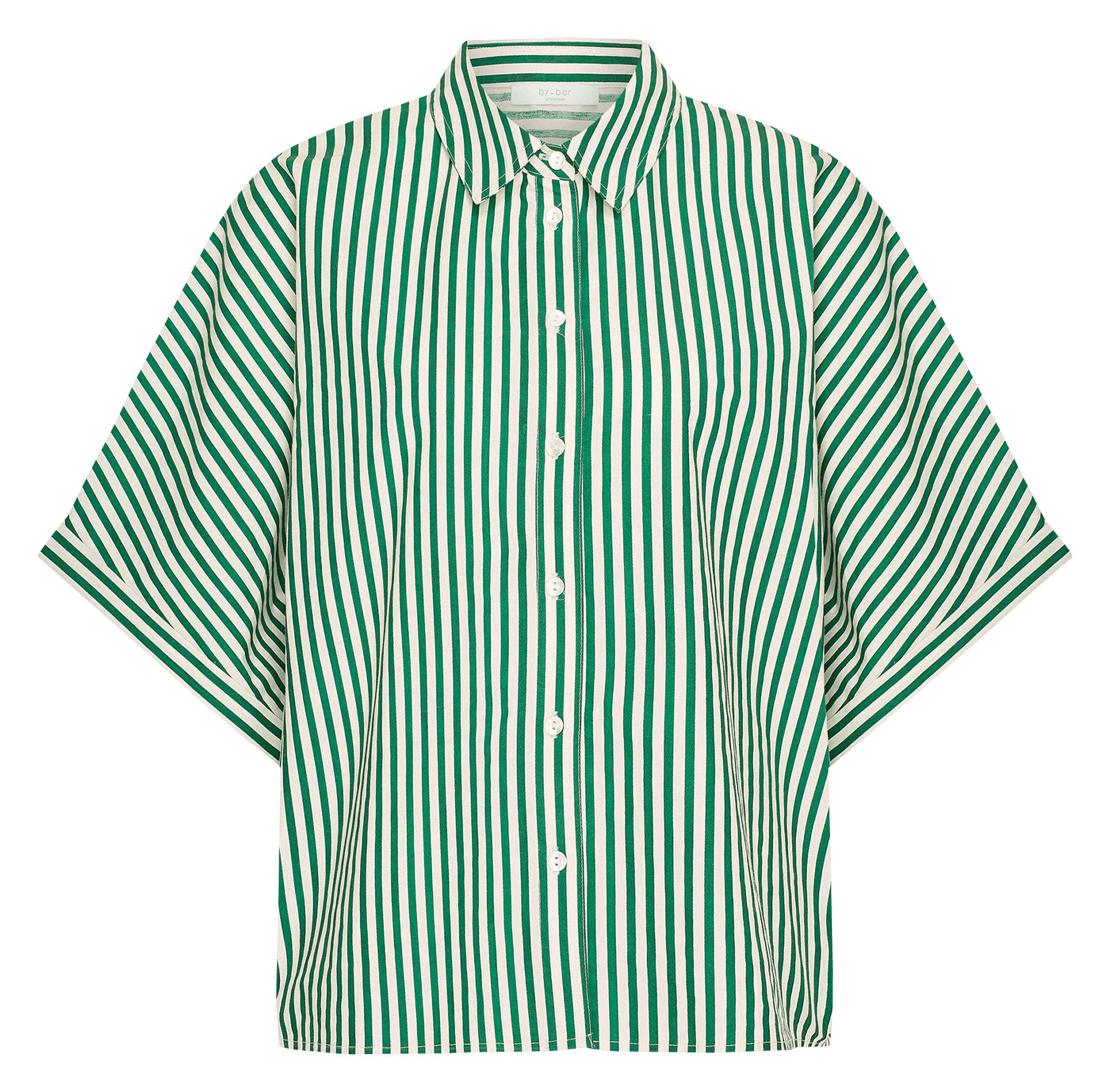 Chemise col classique en coton bio BY BAR Vert