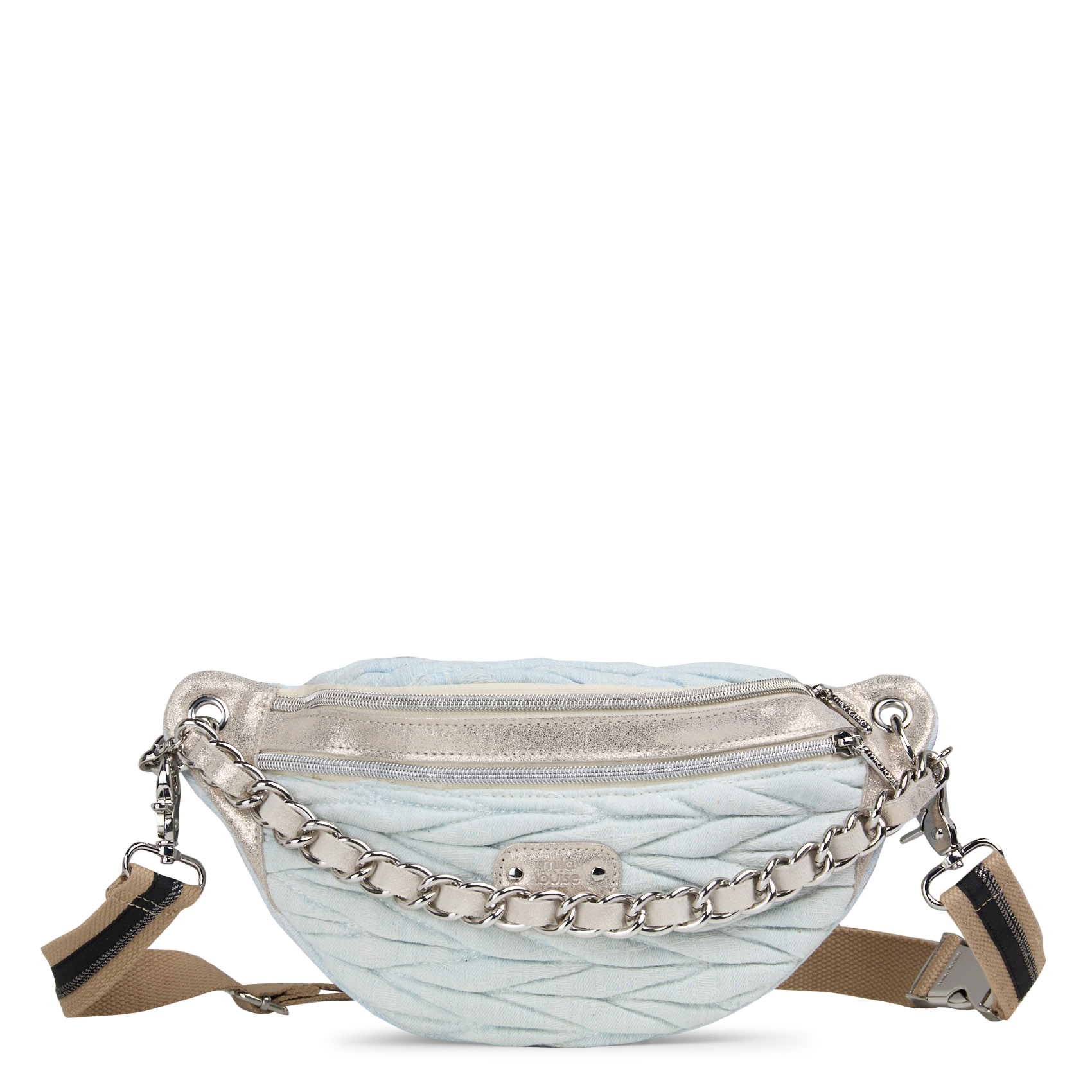 Sac banane effet denim MILA LOUISE Blanc