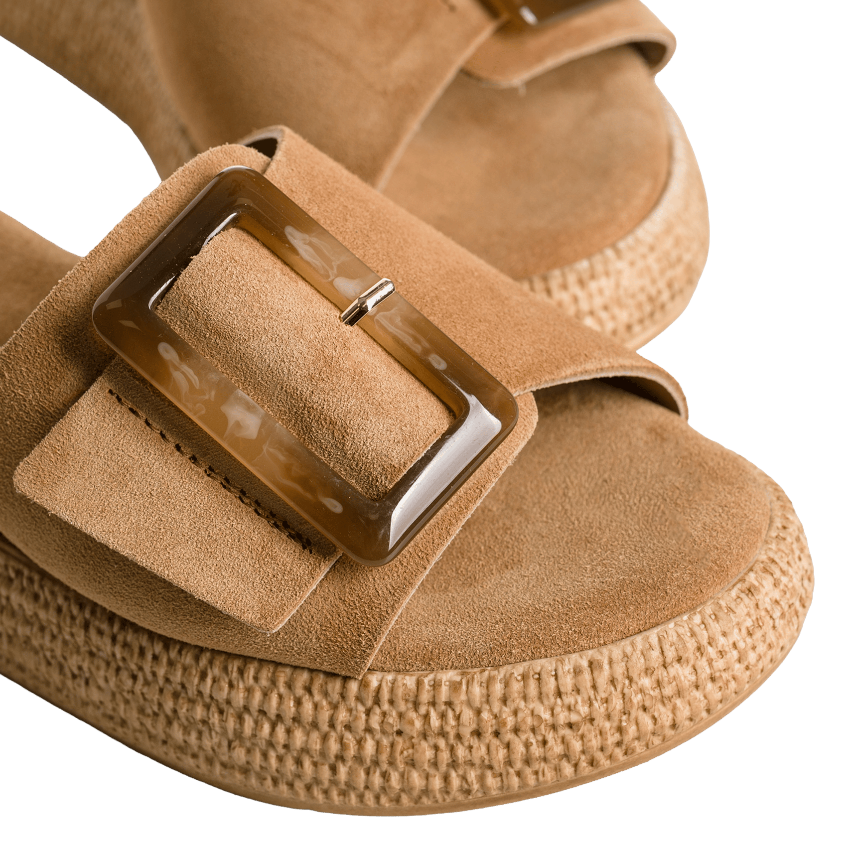 Sandales plates en cuir  REQINS Marron