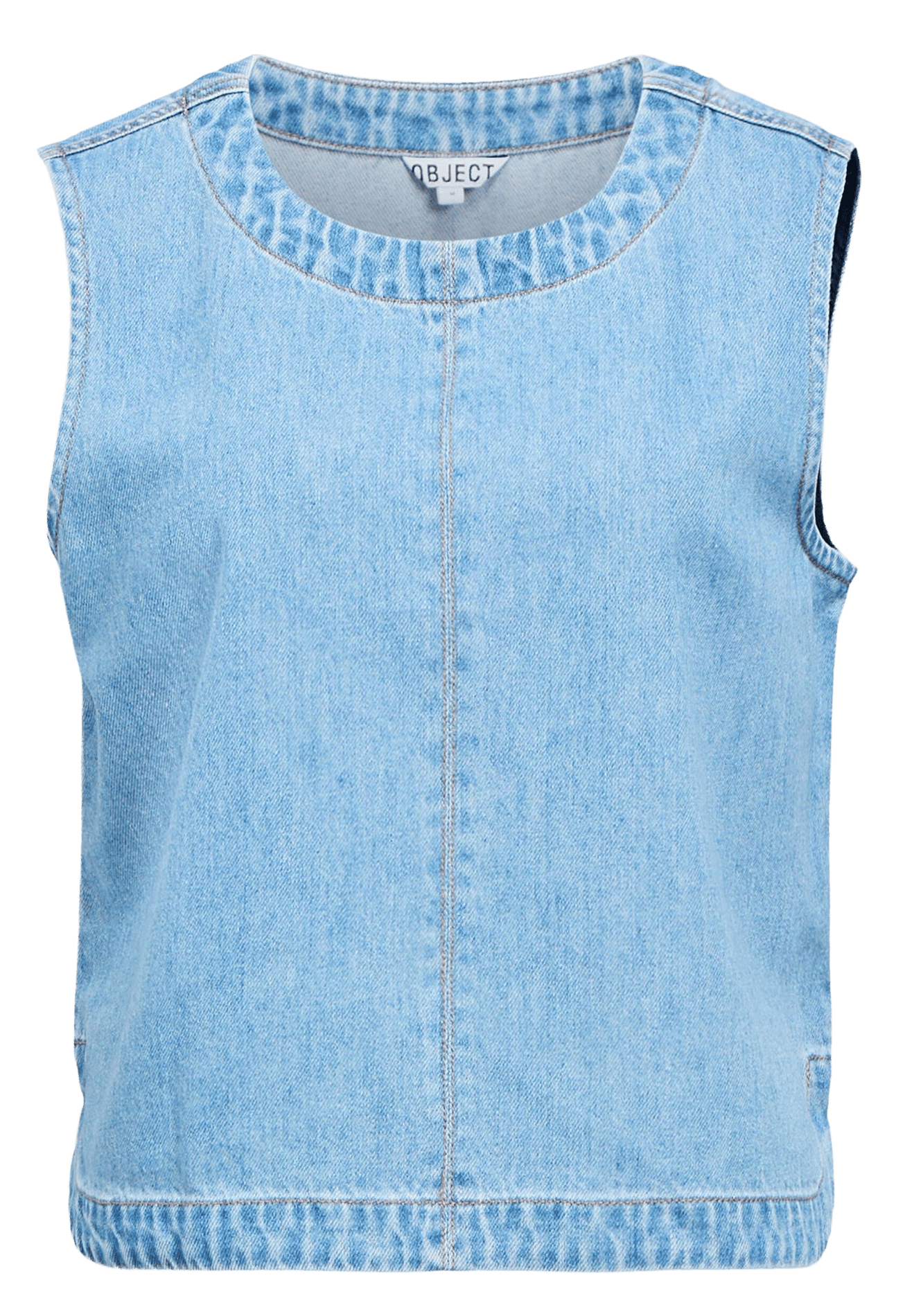 Oberteil mit Rundhalsausschnitt aus Bio-Baumwollmischung OBJECT Blau