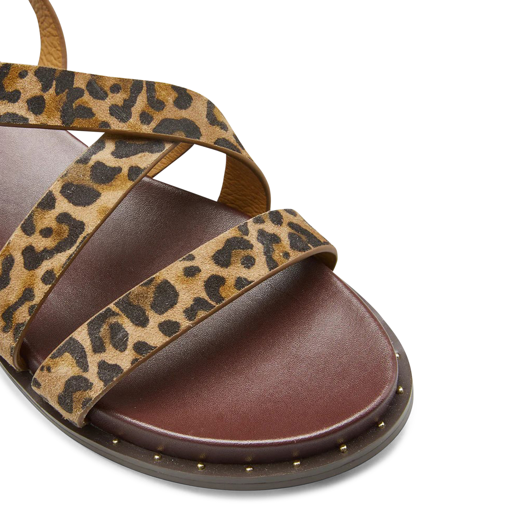 Sandales plates en cuir COSMOPARIS Beige