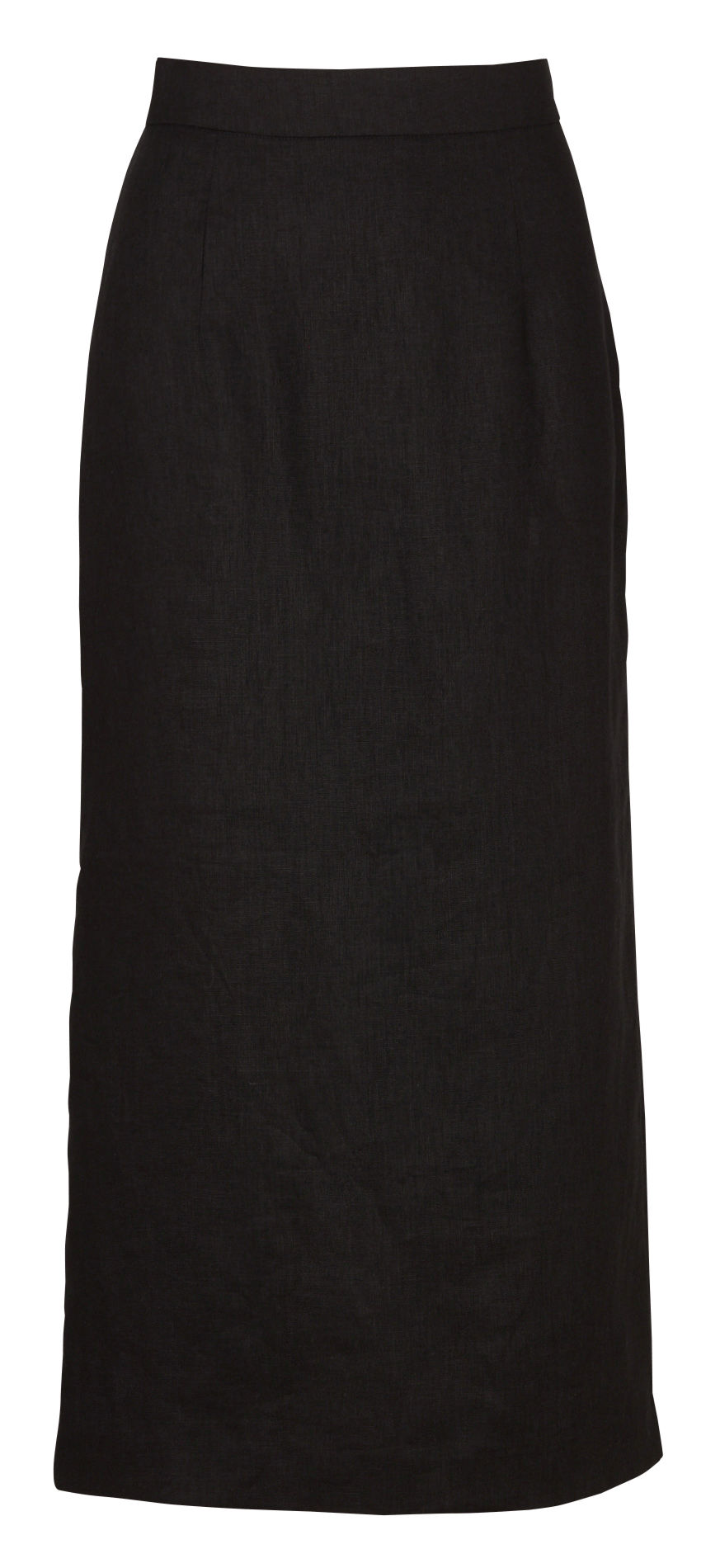 Straight long linen skirt KOOKAI Black
