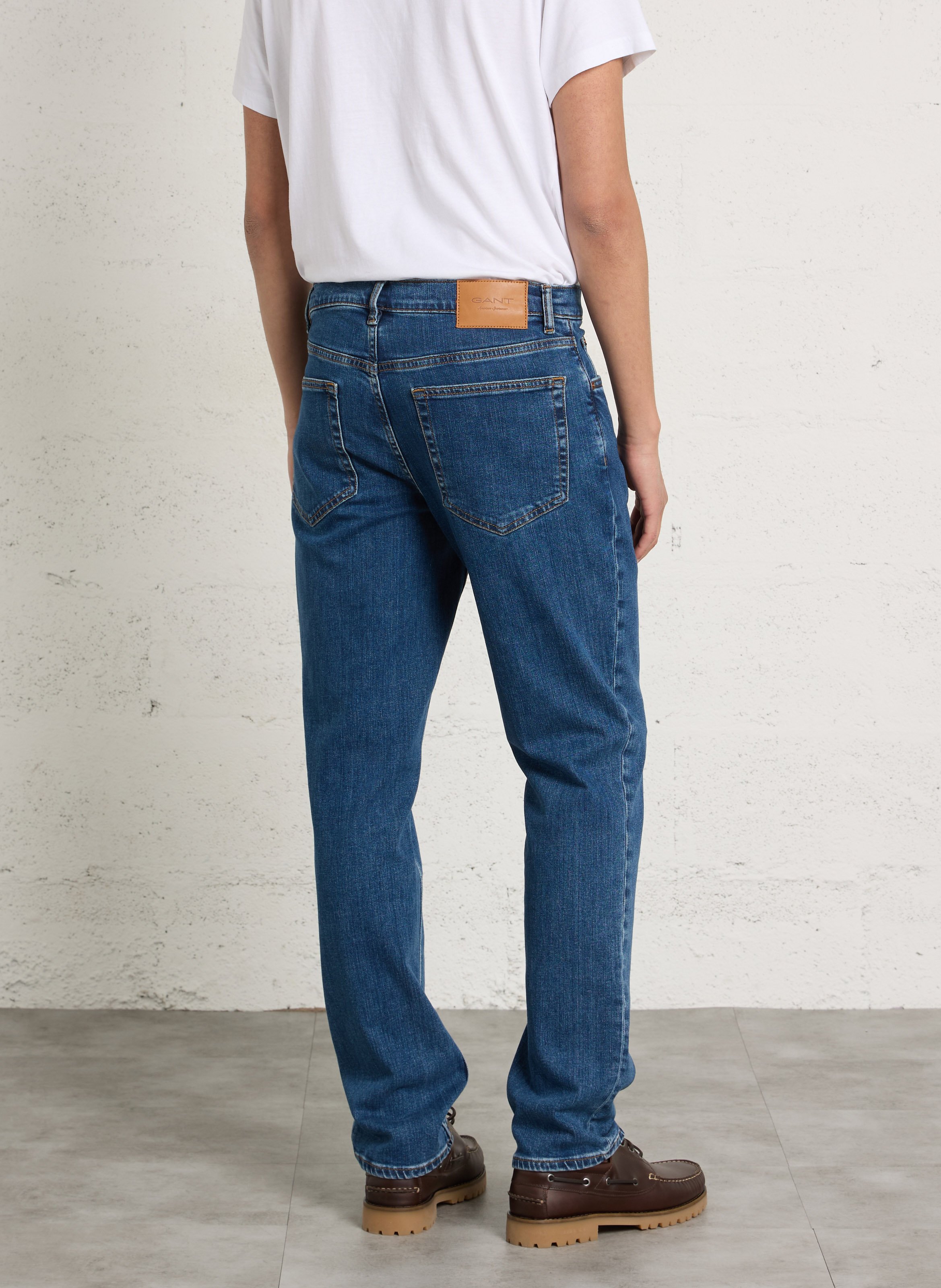 Plain straight jeans GANT Blue