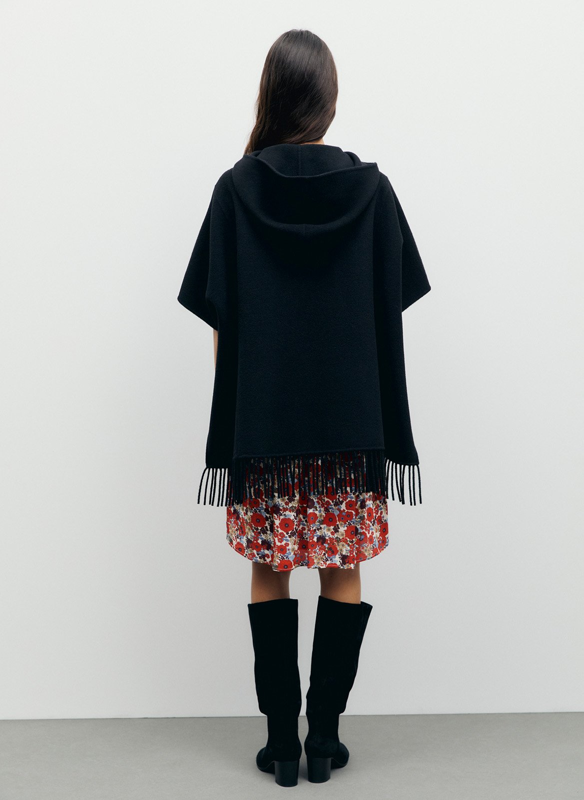 Weites Cape aus Wollmix GERARD DAREL Schwarz