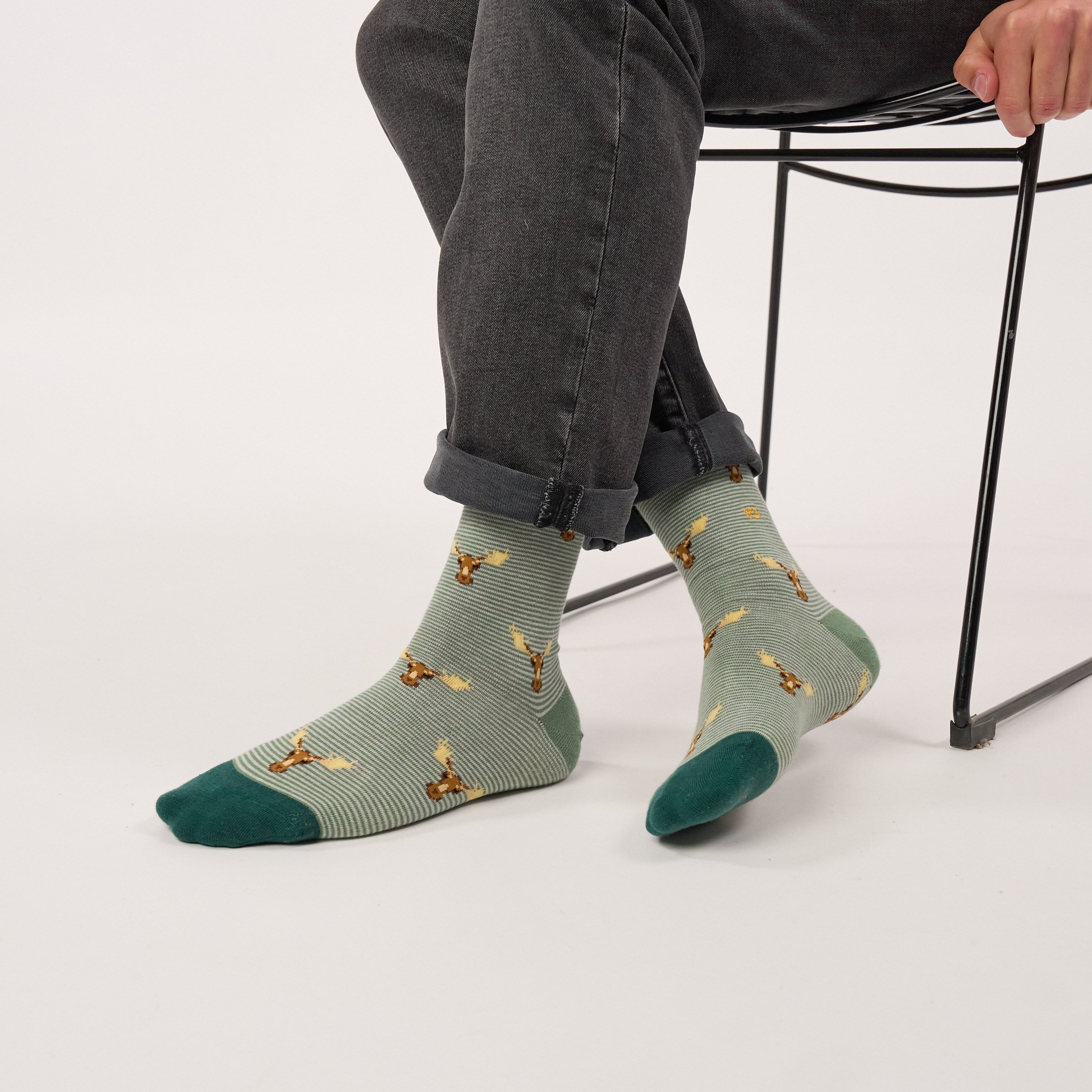 Combed Cotton Animal Socks | Green BILLYBELT Men