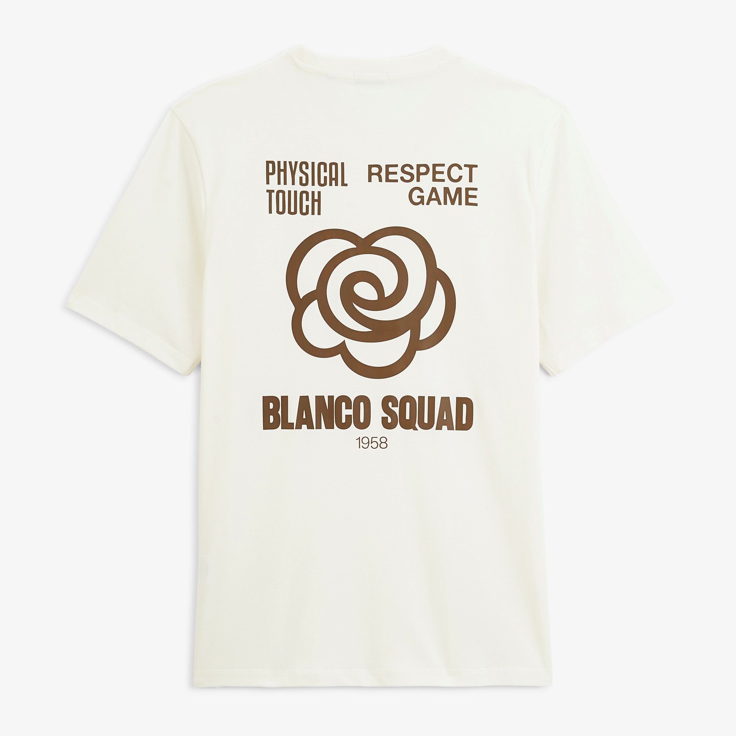 Short-sleeved T-shirt with printed back squad. SERGE BLANCO White
