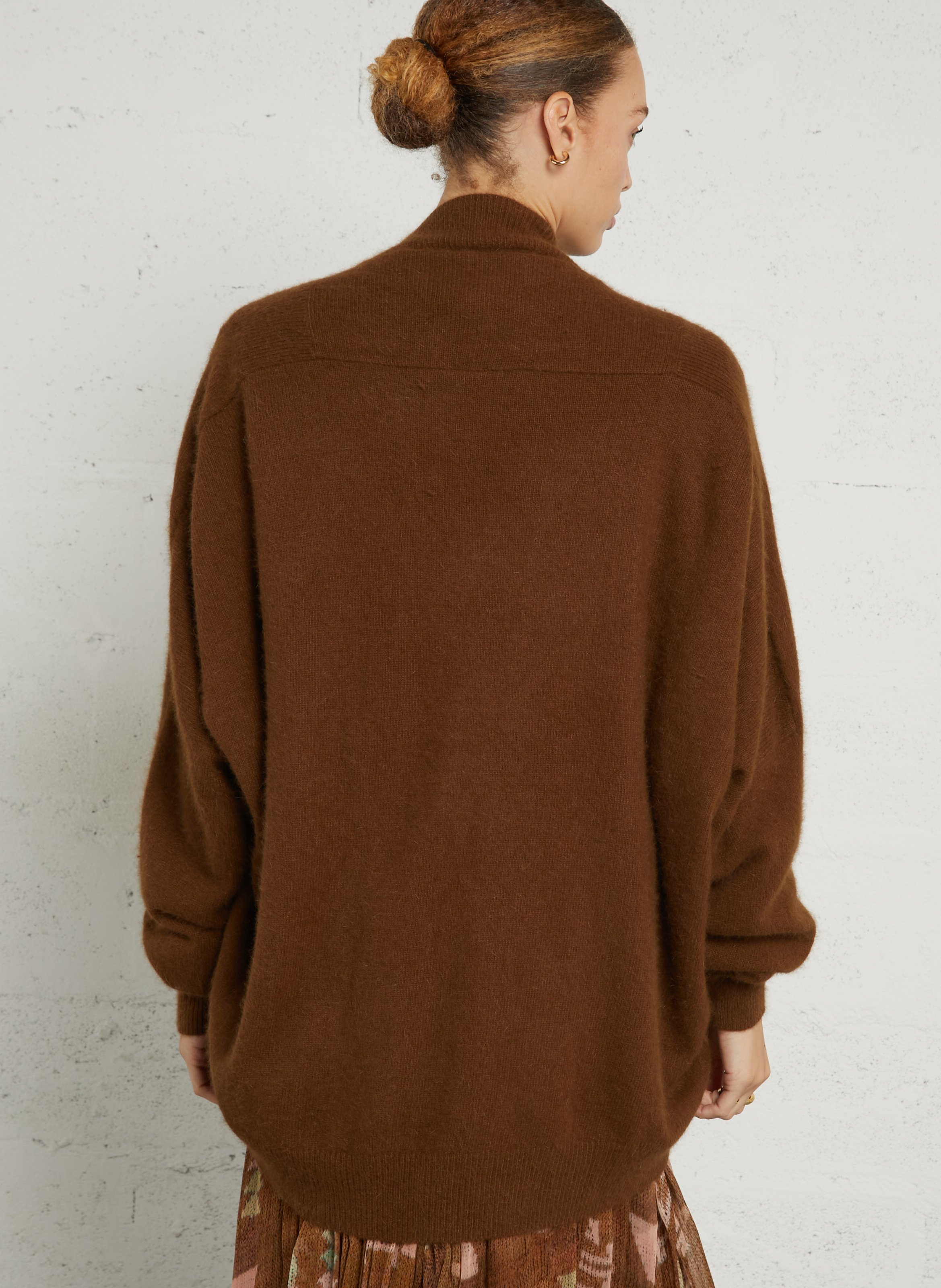 Oversized buttonless vest MES DEMOISELLES Brown