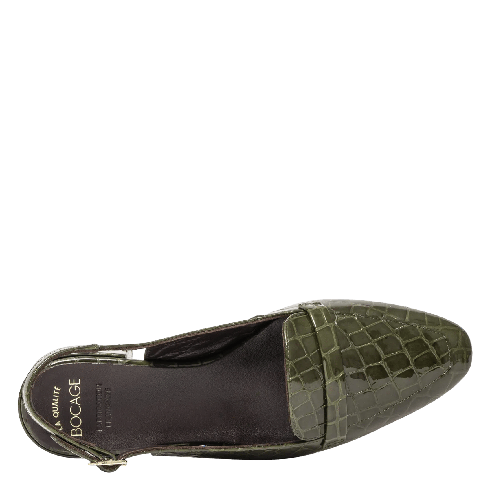 Leren ballerina's BOCAGE Groen