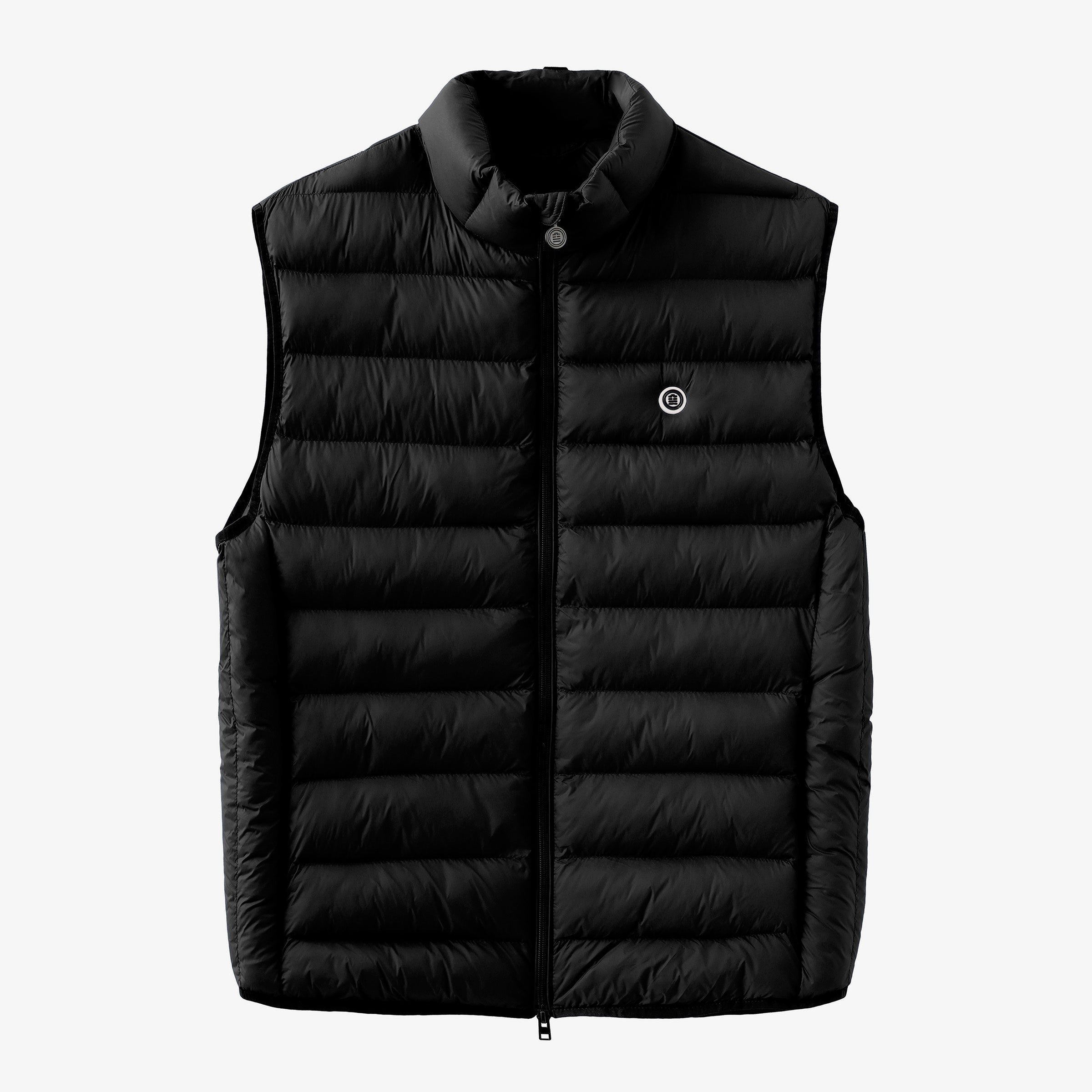 Black sleeveless puffer jacket SERGE BLANCO Black