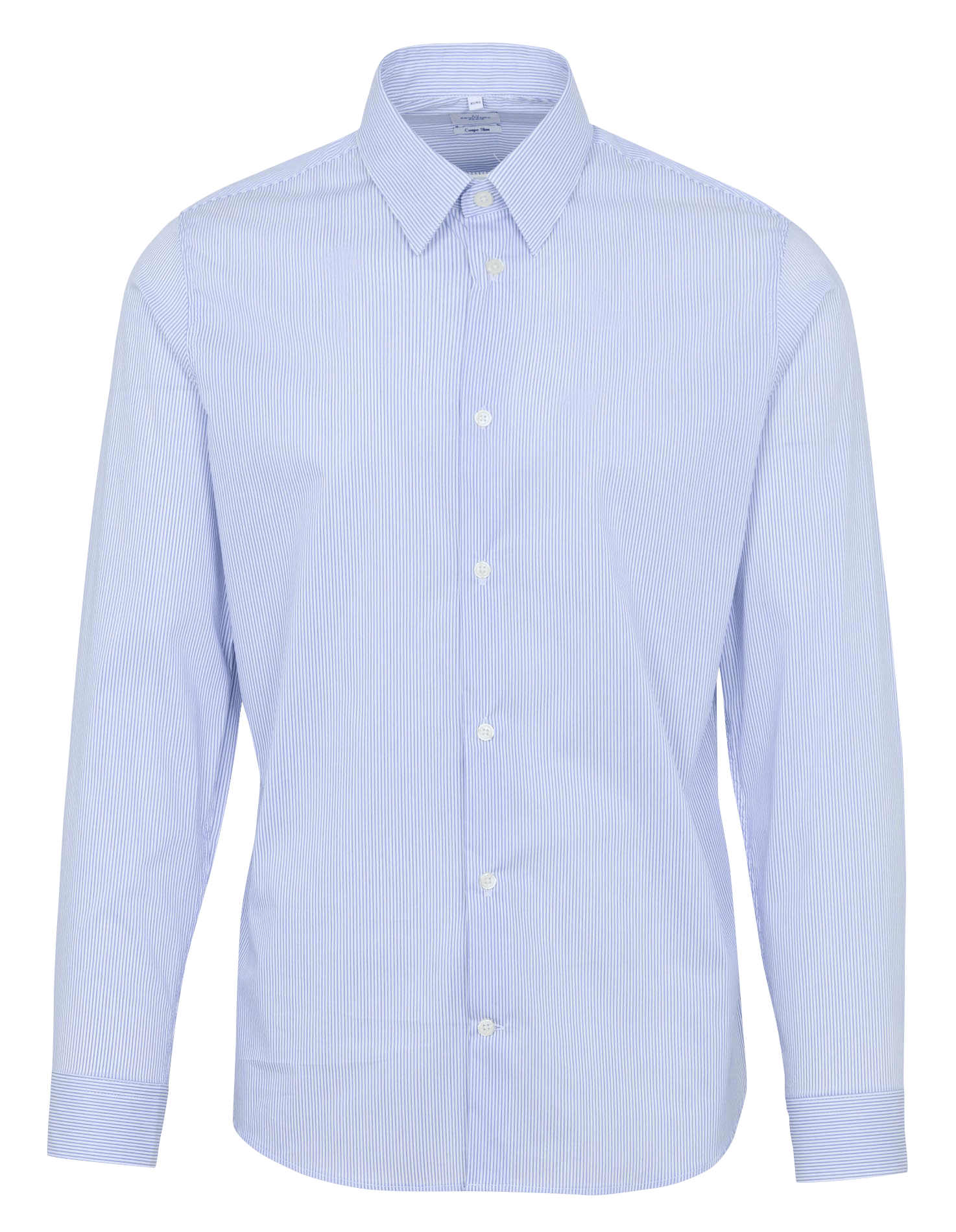 Gestreepte, katoenen blouse met klassieke kraag AU PRINTEMPS PARIS Blauw
